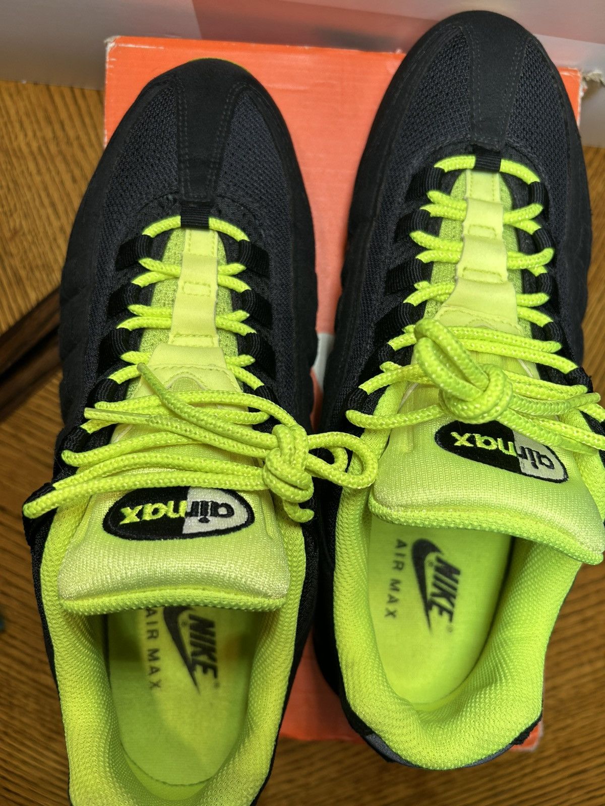 Nike Size 11.5 - Nike Air Max 95 OG Big Bubble - Neon Black Volt Size US 11.5 / EU 44-45 - 2 Thumbnail