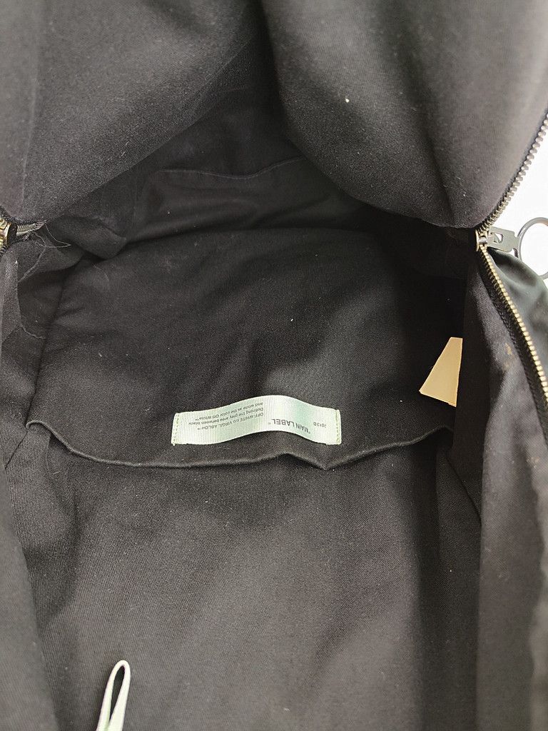 Off-White OFF WHITE distressed illusion logo black backpack Size ONE SIZE - 6 Thumbnail