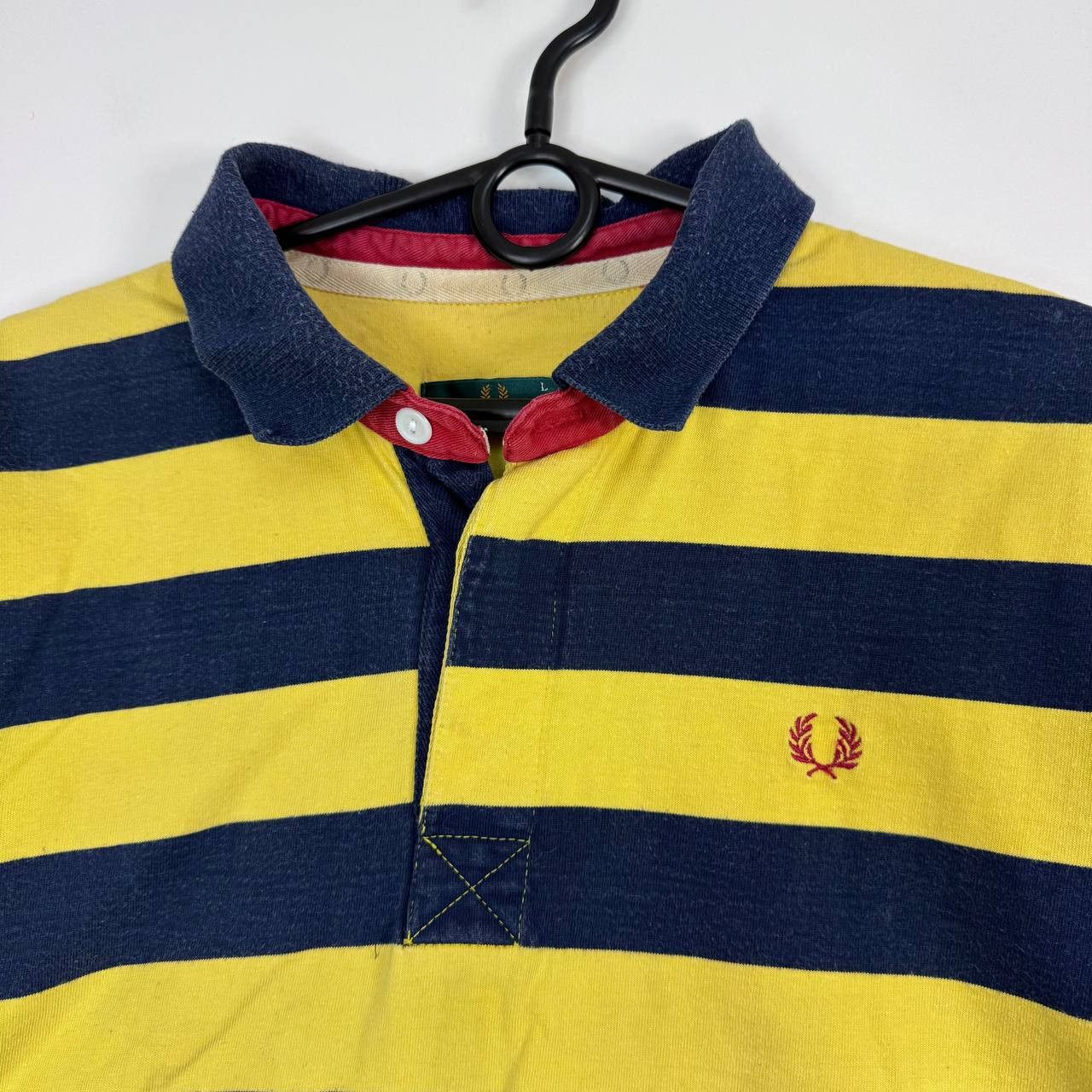 Fred Perry Fred Perry Striped Rugby Polo Shirt Yellow Blue Vintage L Size US L / EU 52-54 / 3 - 2 Thumbnail