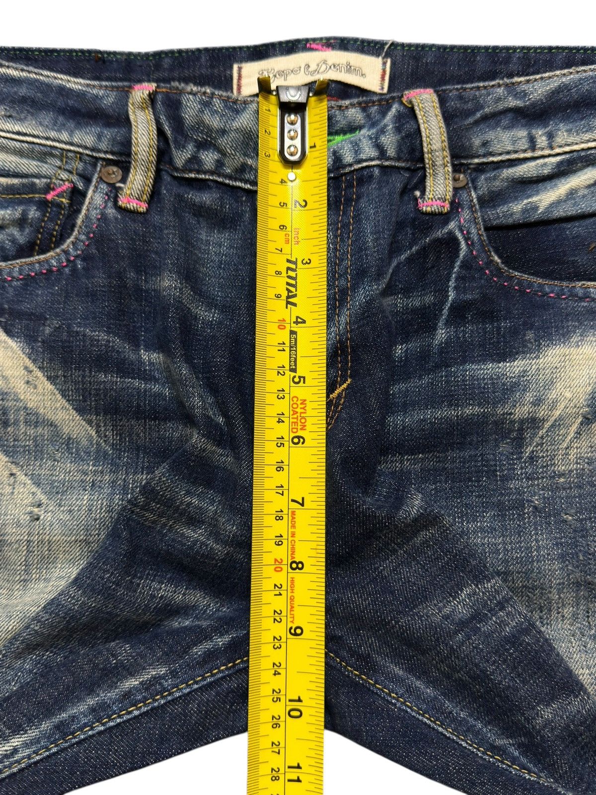 If Six Was Nine Vintage 90s Japanese Brand Blue Faded Wash Patches Style Size US 31 - 13 Thumbnail
