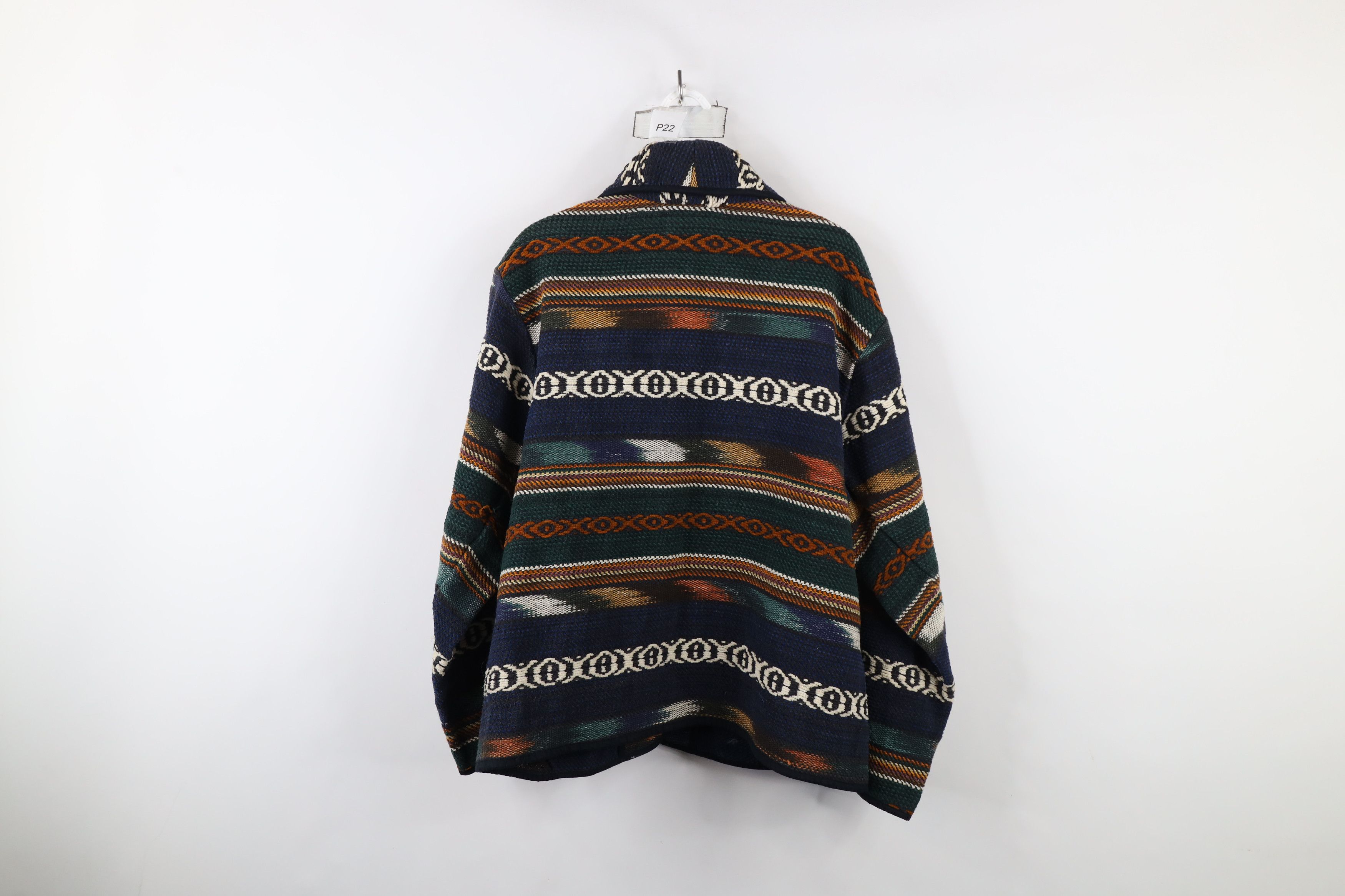 Vintage Vintage 90s Streetwear Rainbow Southwestern Tapestry Jacket Size L / US 10 / IT 46 - 12 Thumbnail