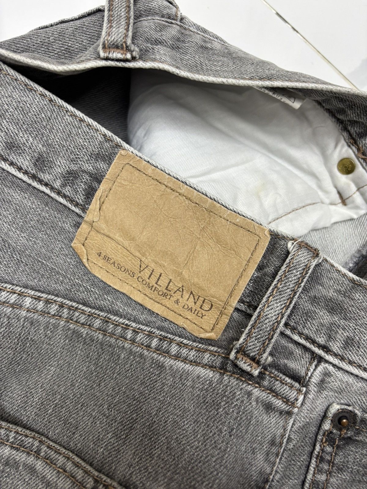 Hysteric Glamour Vintage Villand Faded Black Japanese Style Distressed Denim Size US 33 - 9 Thumbnail