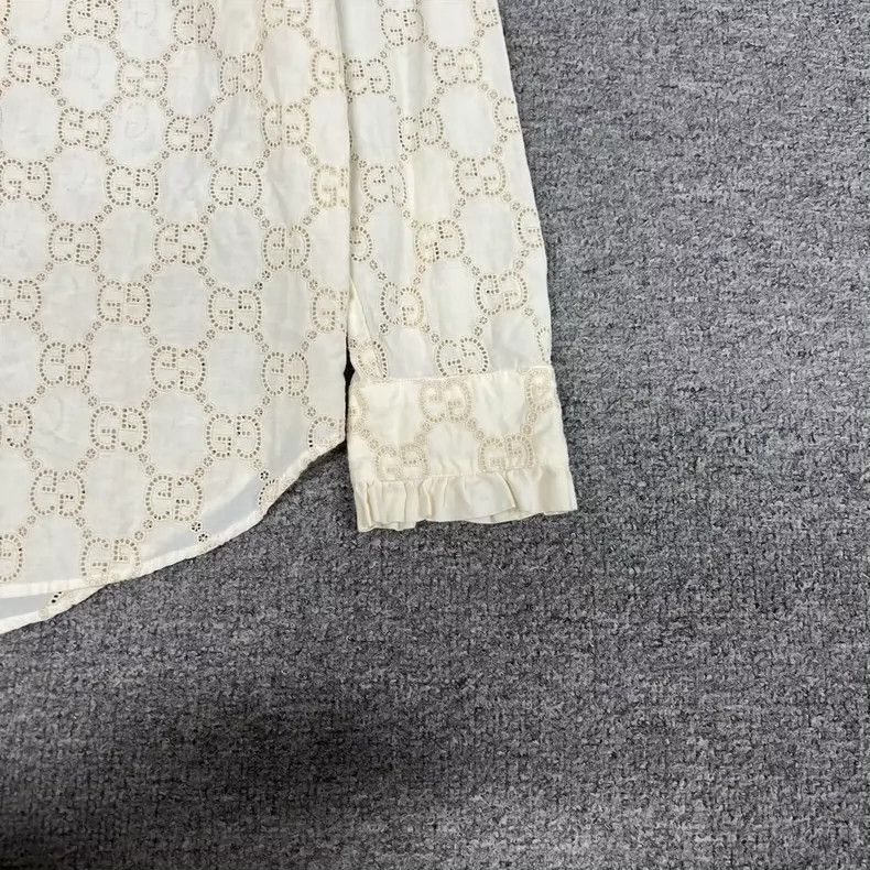 Gucci Gucci Full print double G hollow long-sleeved shirt 2504-Ne Size XS / US 0-2 / IT 36-38 - 3 Thumbnail