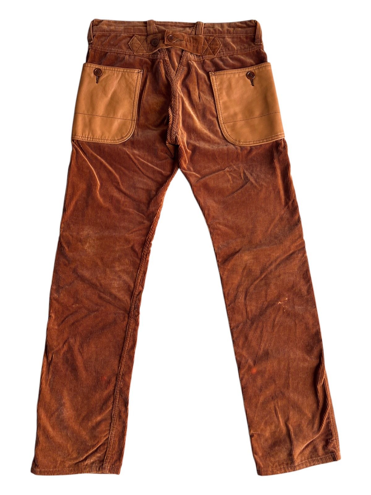 Carhartt × Junya Watanabe FW08 JW Hybrid Leather Pockets Corduroy Wide Baggy Pants Size US 31 - 2 Thumbnail