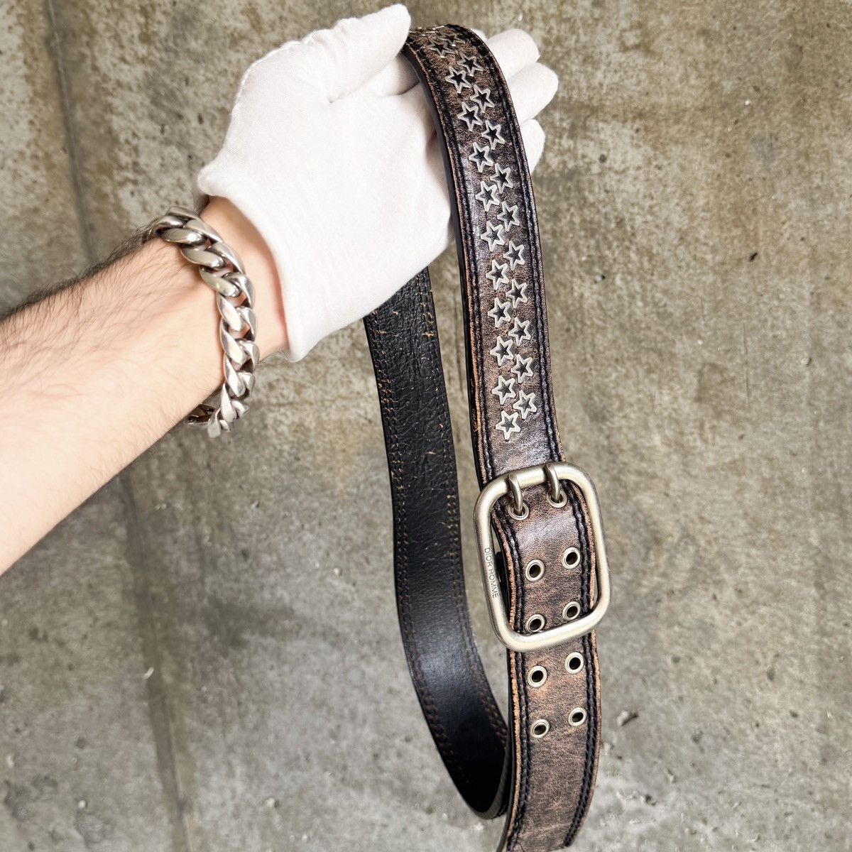 【Dior homme】04ss Strip期 Studded belt Dior Homme SS04 Strip Studded Belt - Ākaibu Store