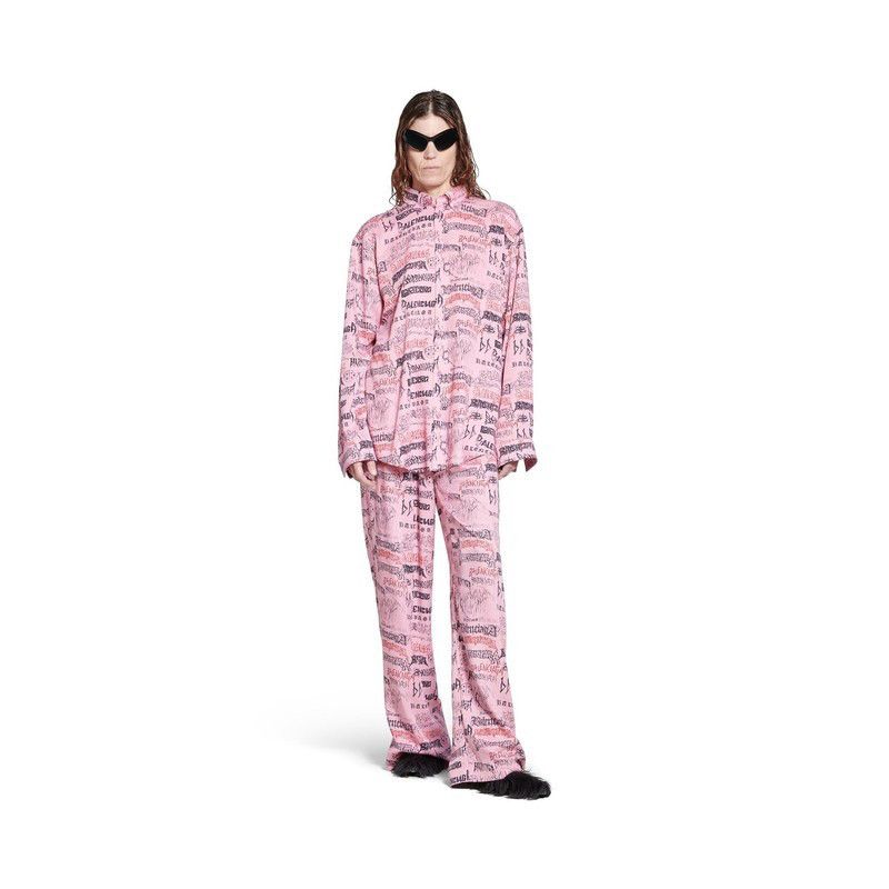 Balenciaga o1tr1nto0725 DIY Metal Allover Shirt Large Fit in Pink Size US M / EU 48-50 / 2 - 3 Thumbnail
