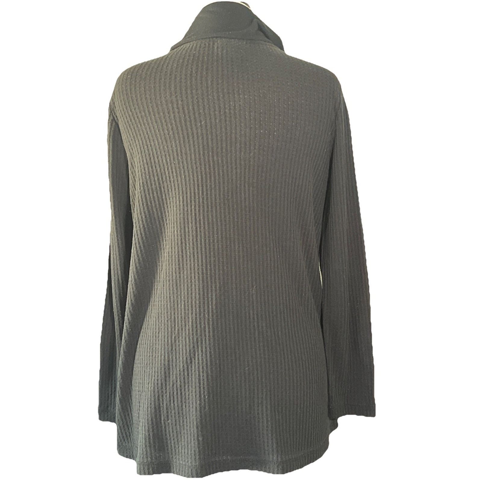 J. Jill J Jill Pullover Women's Medium Black Cowl Neck L/S Top Size S / US 4 / IT 40 - 4 Thumbnail