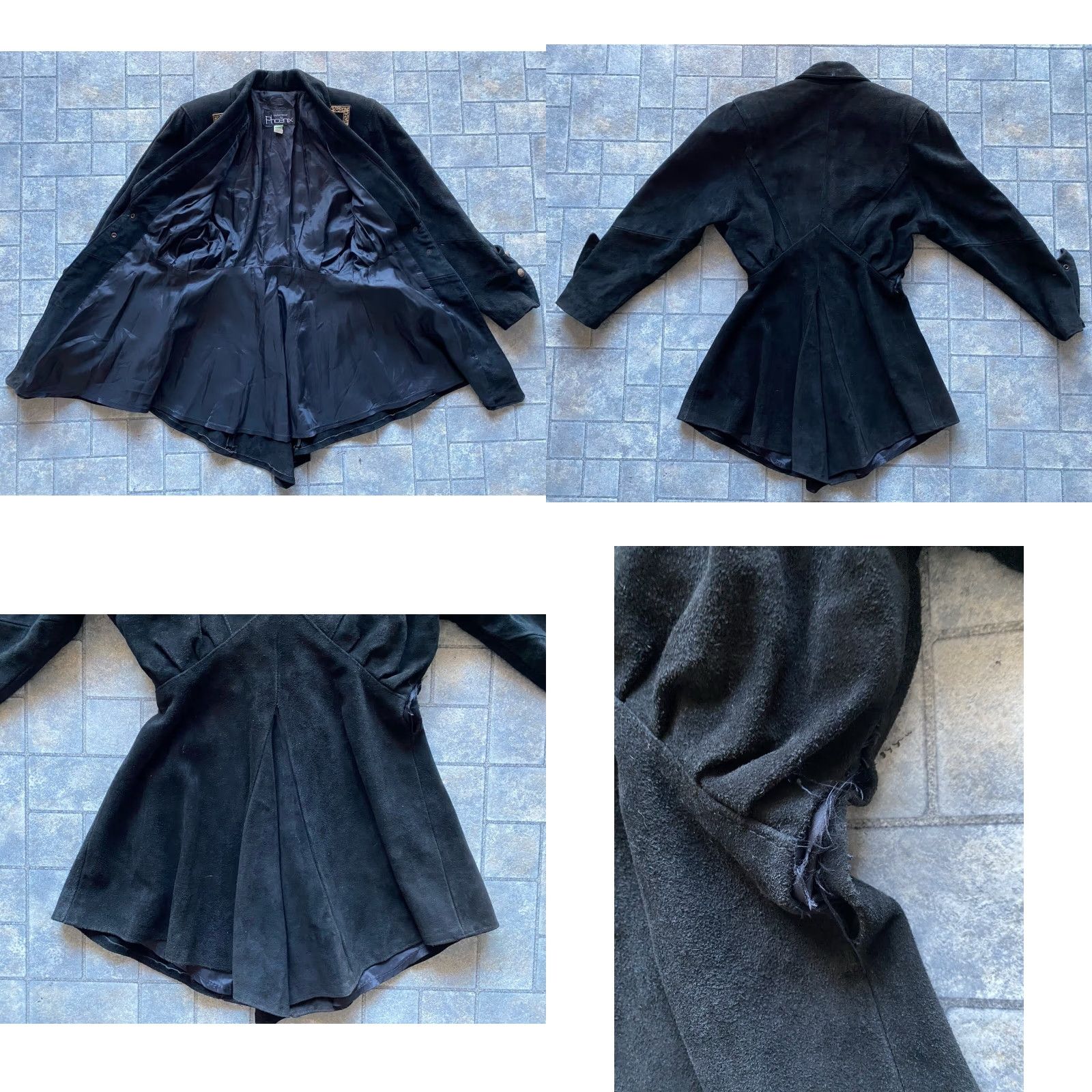 Vintage VINTAGE Outerwear By Phoenix Coat Leather Black S Womens Damaged Made In USA Size S / US 4 / IT 40 - 9 Thumbnail