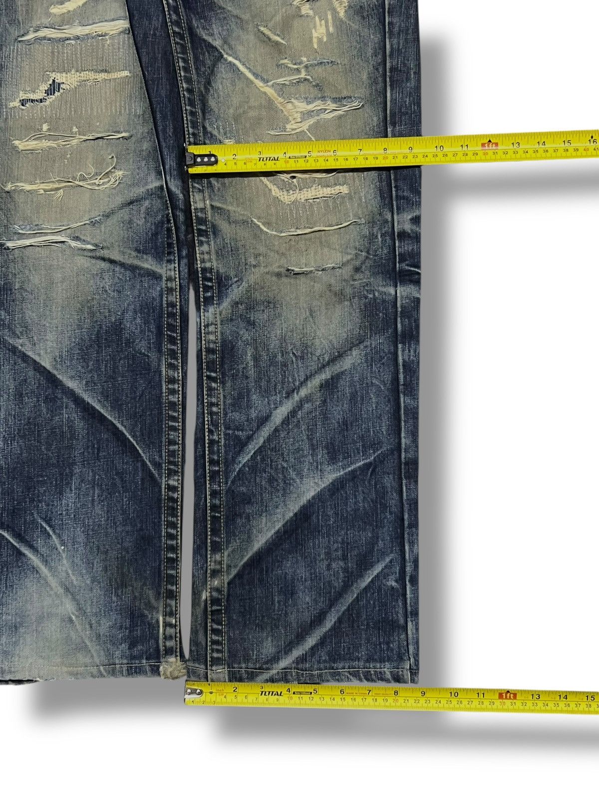 If Six Was Nine Loose Vintage Pasta Denim - Whiskering Mud Wash Jeans Size US 32 / EU 48 - 18 Thumbnail