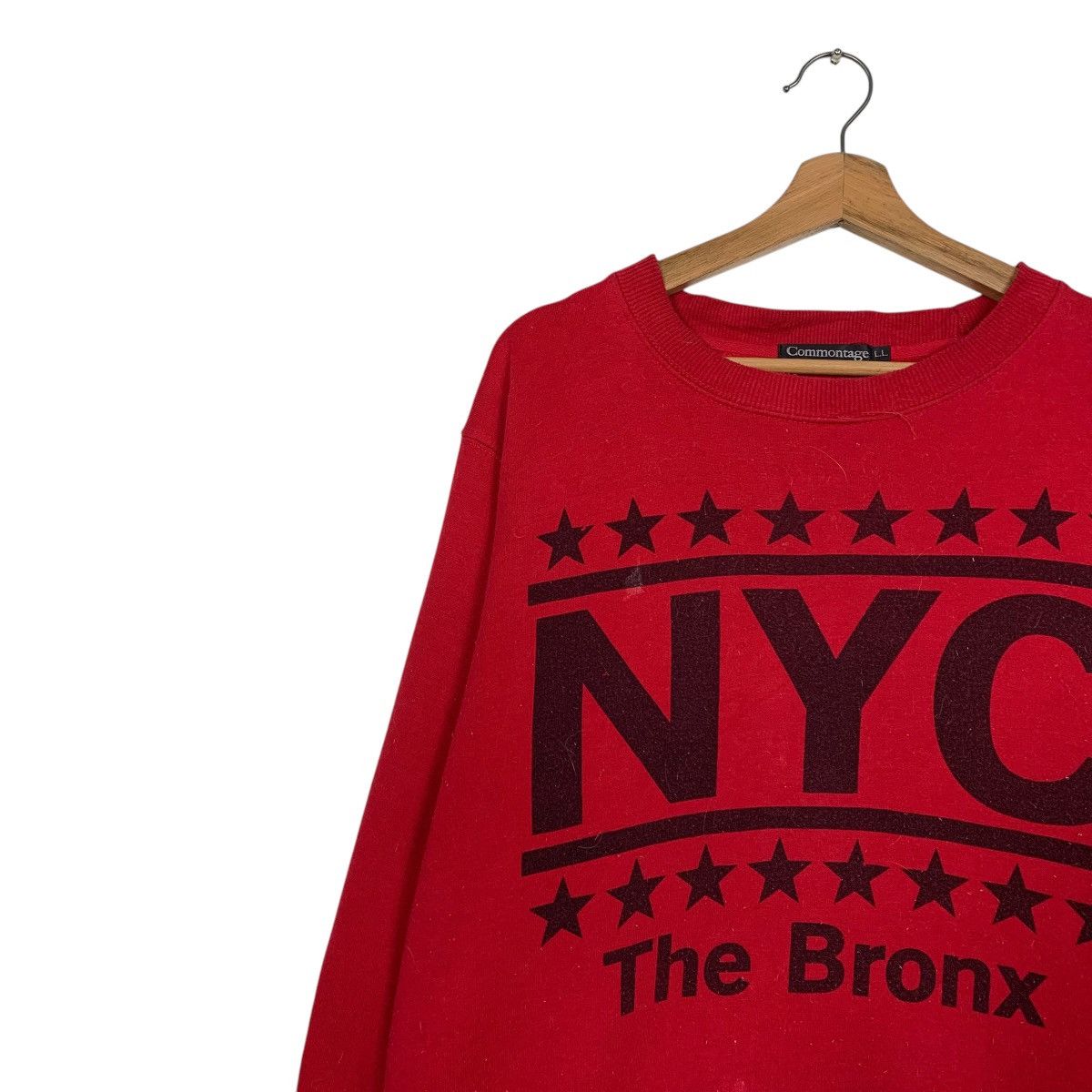 Japanese Brand NYC The Bronx Red Crewneck Sweatshirt Size US L / EU 52-54 / 3 - 6 Thumbnail