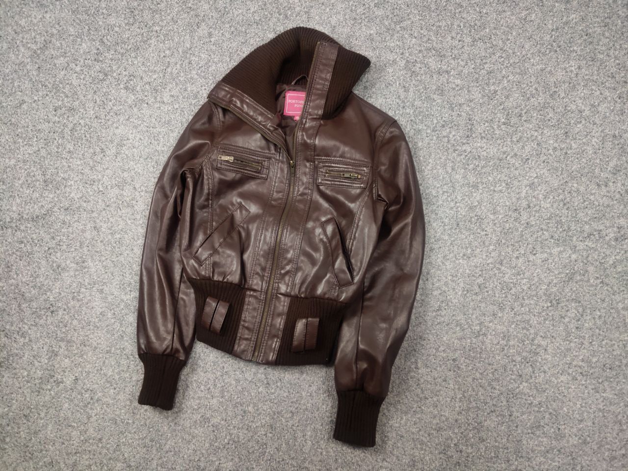If Six Was Nine Vintage Y2K punk Cropped Leather Zip Jacket LGB JPG Style Size L / US 10 / IT 46 - 3 Thumbnail