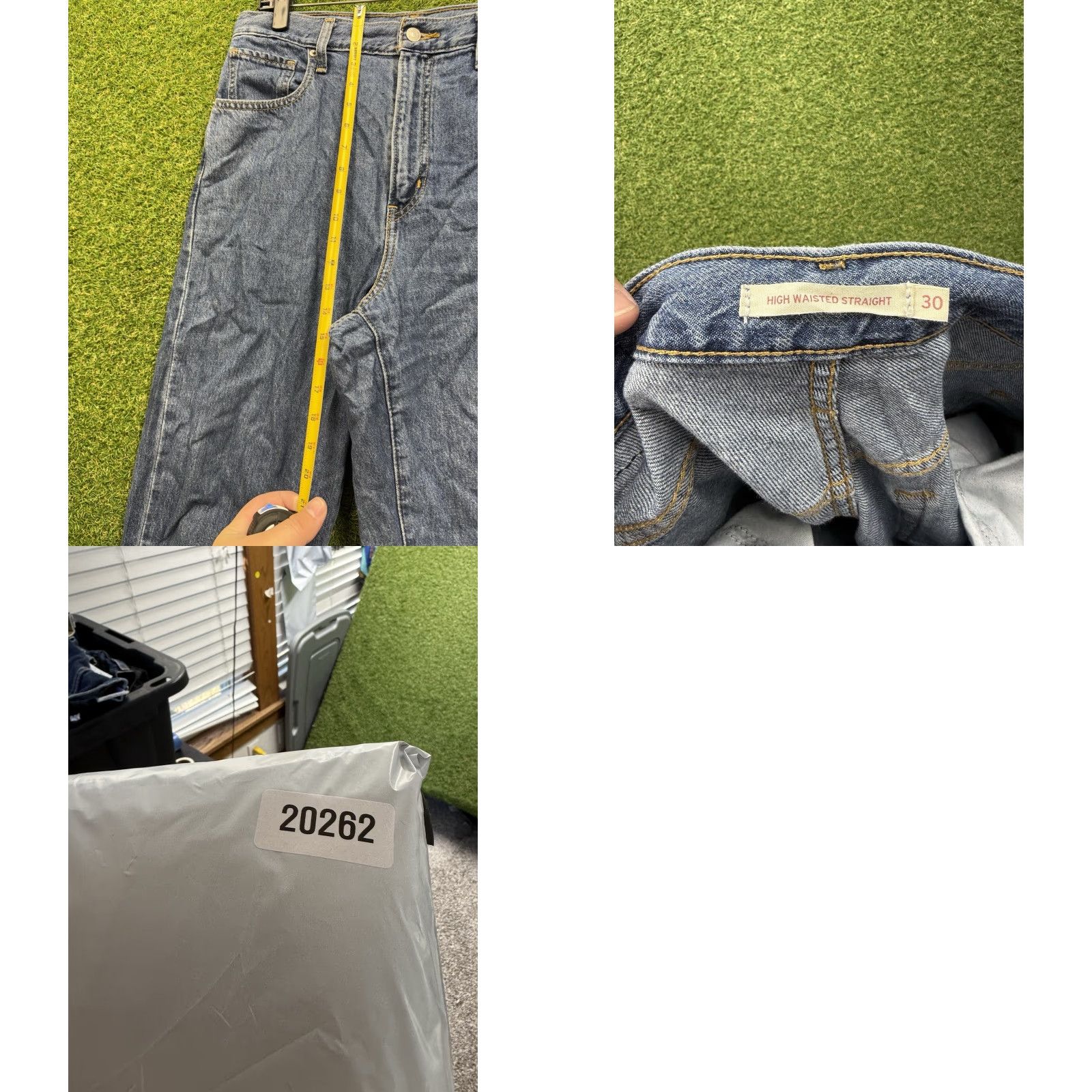Levi's Levis High Waisted Straight Jeans Womens 30 Denim Wide Leg Baggy y2k Skater Size 30" / US 8 / IT 44 - 8 Thumbnail