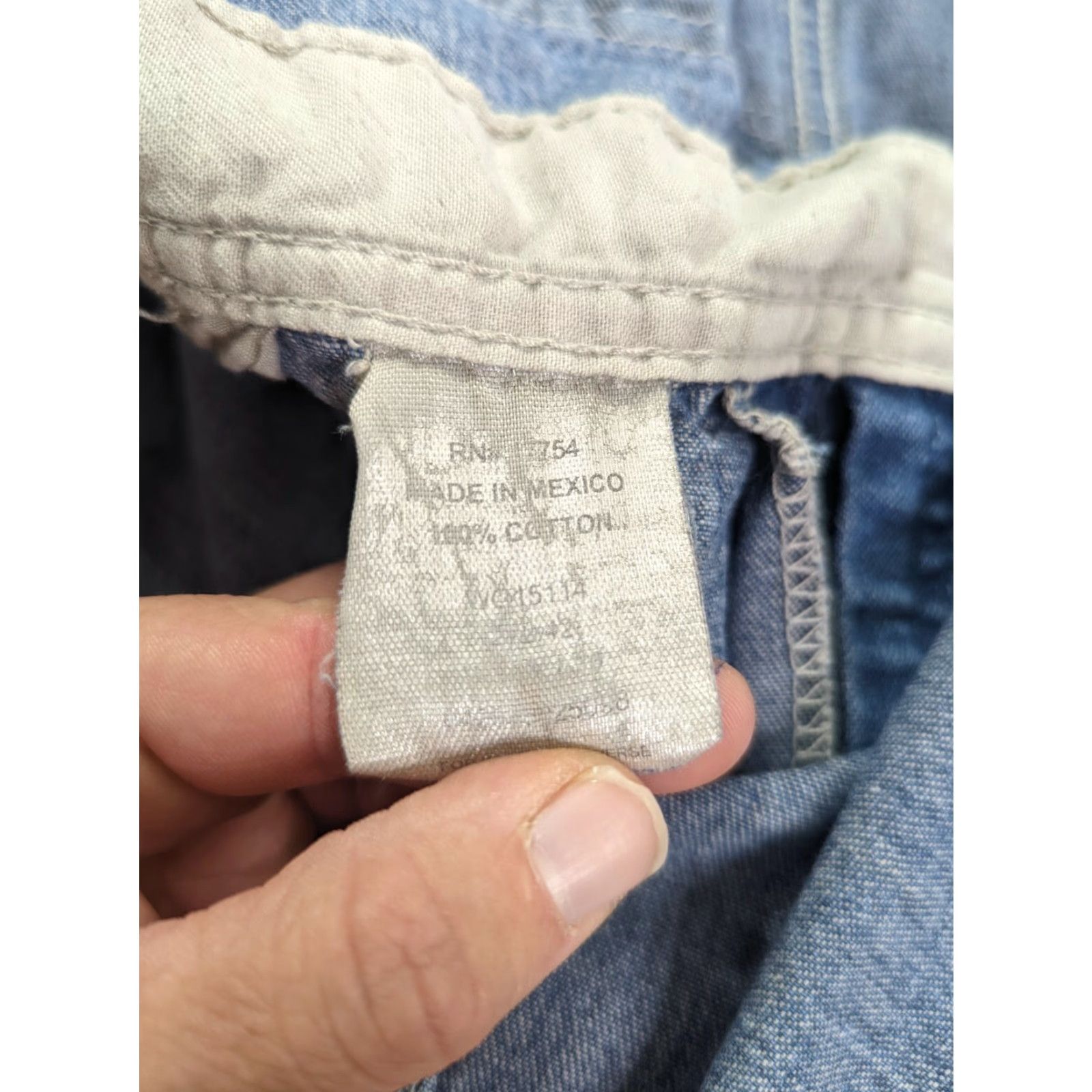 Vintage VINTAGE Key Imperial Overalls Bibs Denim Jean VTG Adult 34x30 Distressed Blue Workwear Pockets Suspender Buttons Belt Loops Adjustable Waist Denim Size US 34 / EU 50 - 3 Thumbnail
