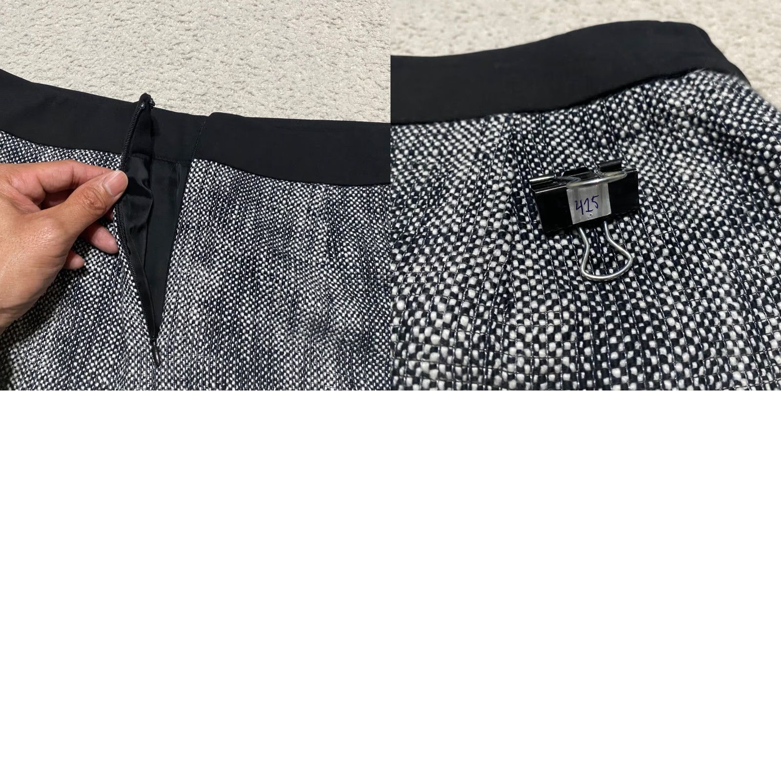Talbots Talbots Skirt Womens 6P Black Tweed Pencil Straight KNEE LENGTH Petite Preppy Office Size 28" / US 6 / IT 42 - 8 Thumbnail