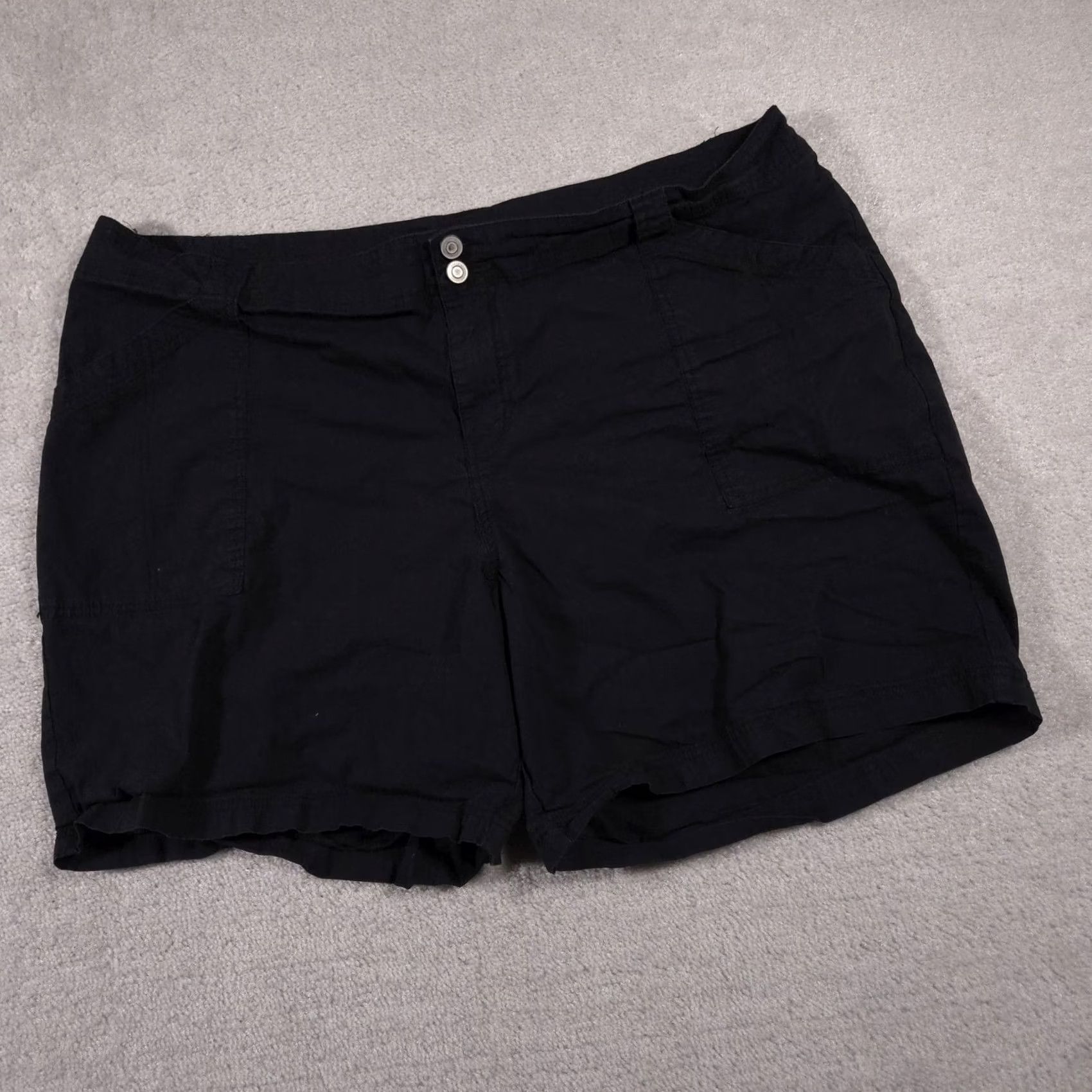 Vintage Lane Bryant Shorts Womens 26 Blue Stretch Cotton Casual Plus Size Pockets Summer Size 26" / US 2 / IT 38 - 2 Thumbnail