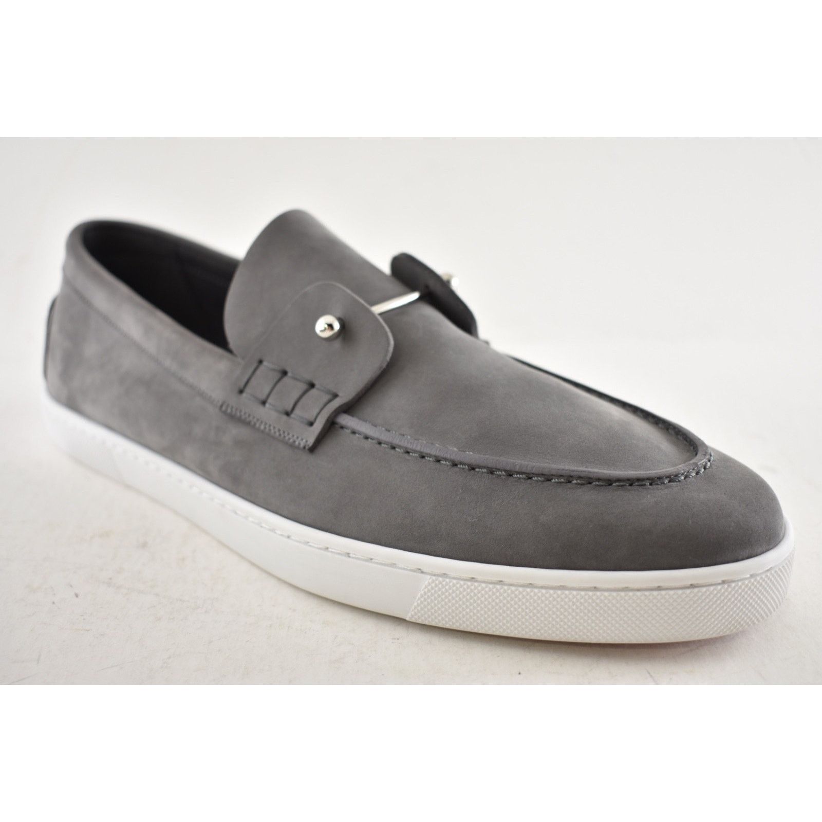 Christian Louboutin Christian Louboutin Mens Chambeliboat Flat Smoky Grey Loafer Size US 12 / EU 45 - 5 Thumbnail