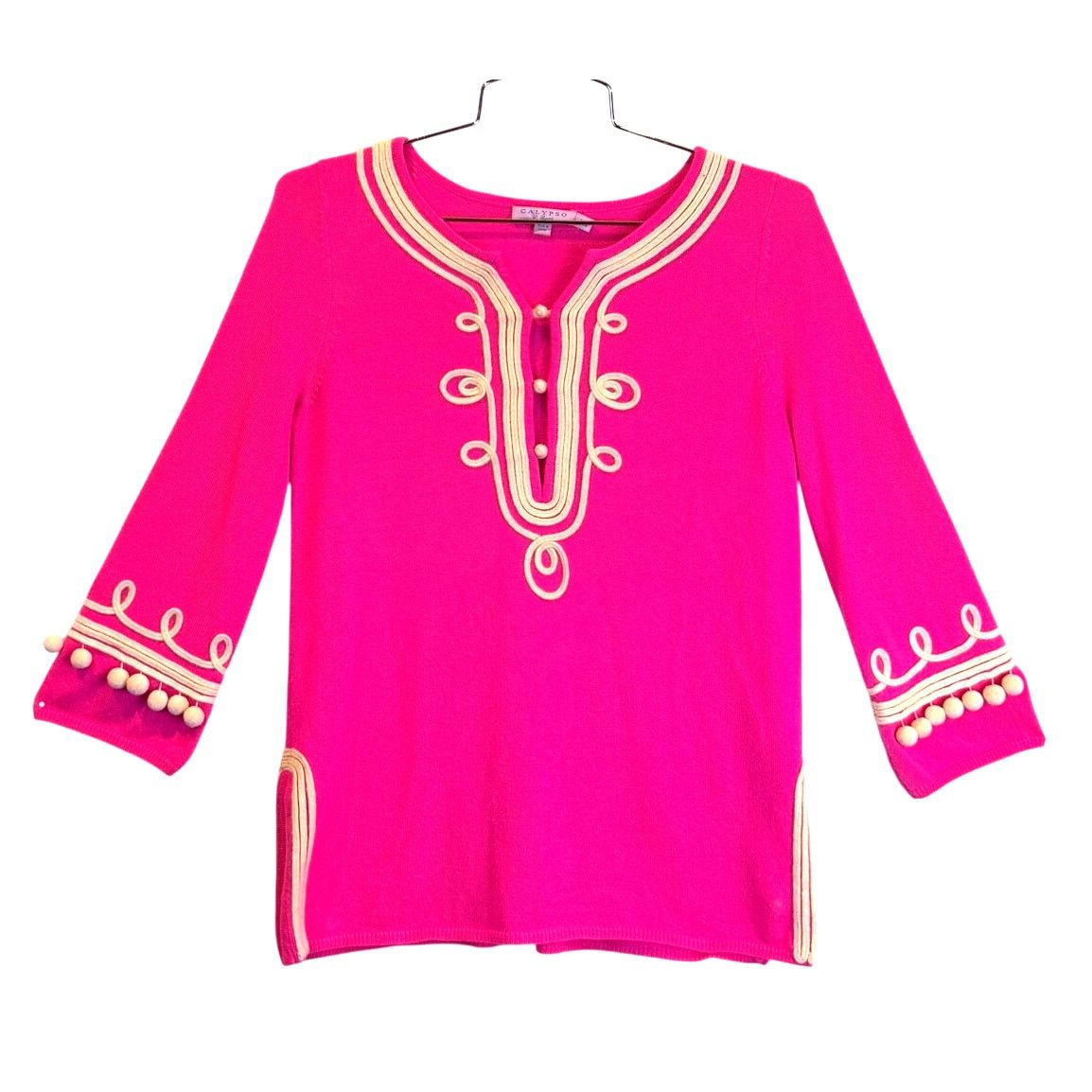 Calypso St Barth Calypso St. Barth 100% Cashmere Pink Tunic Sweater Size XS Size XS / US 0-2 / IT 36-38 - 1 Thumbnail