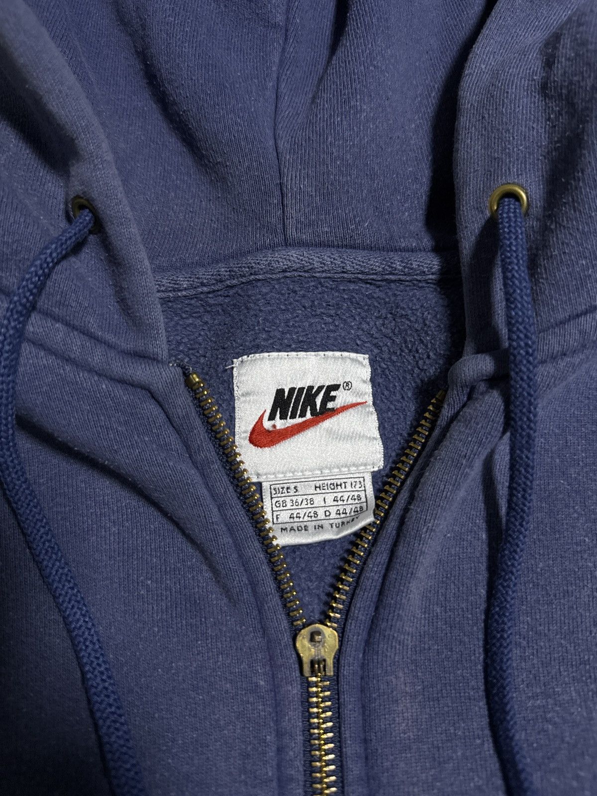 Nike × Vintage Nike 90s Zip Hoodie Vintage Swoosh Boxy fit Rap Skate Y2K Size US S / EU 44-46 / 1 - 6 Thumbnail