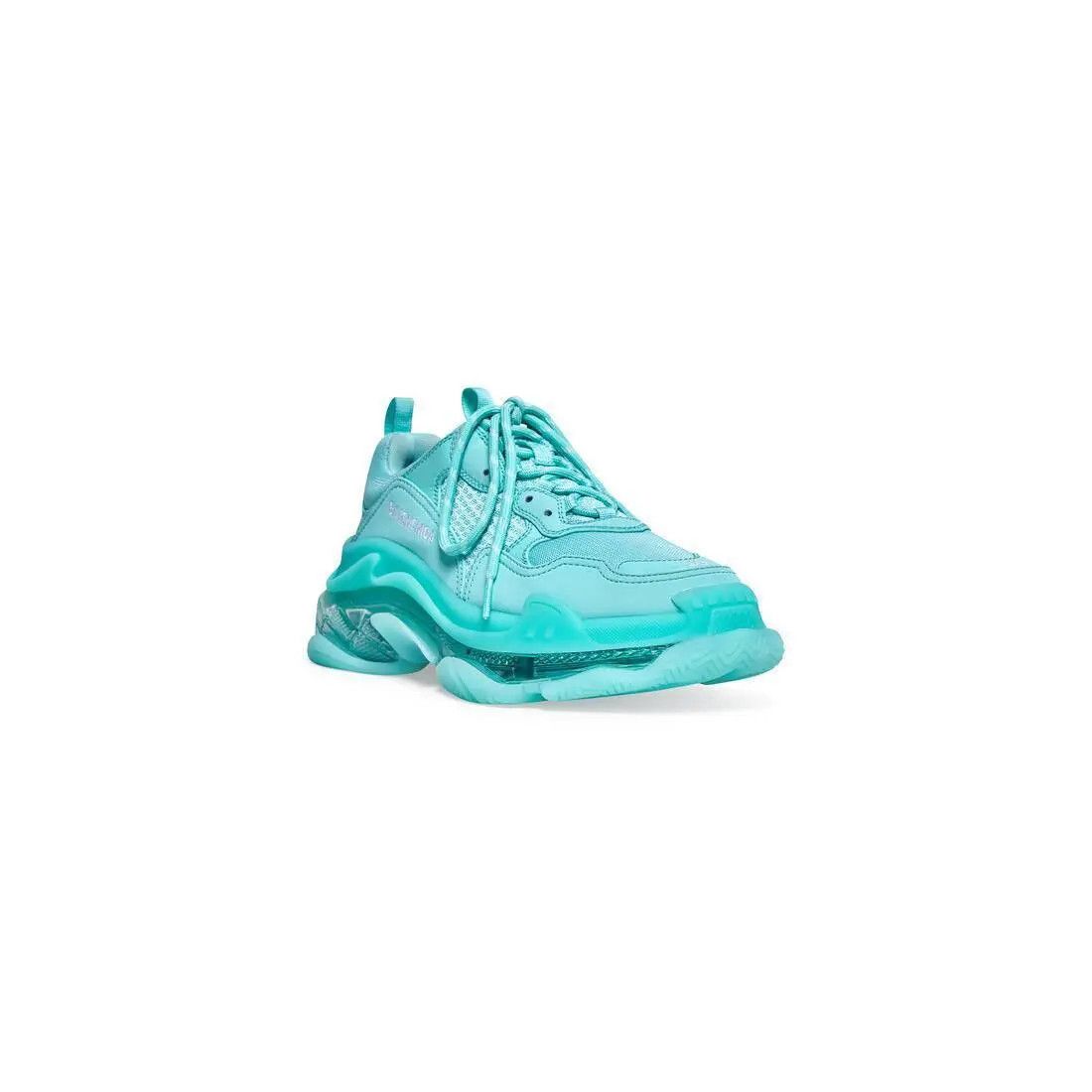 o1s1wg110624 Triple S Clear Sole Sneaker in Light Blue