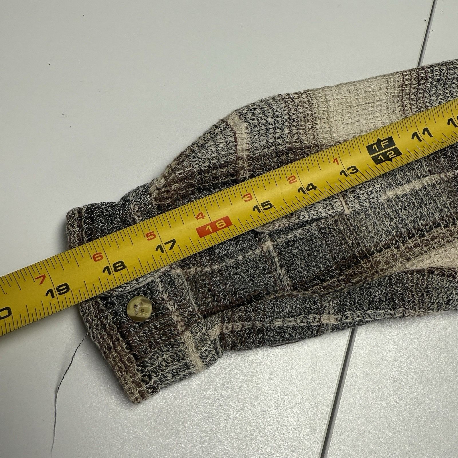 Vintage Vintage New River Waffle Knit Thermal Button Up Shirt Mens Size US S / EU 44-46 / 1 - 13 Thumbnail