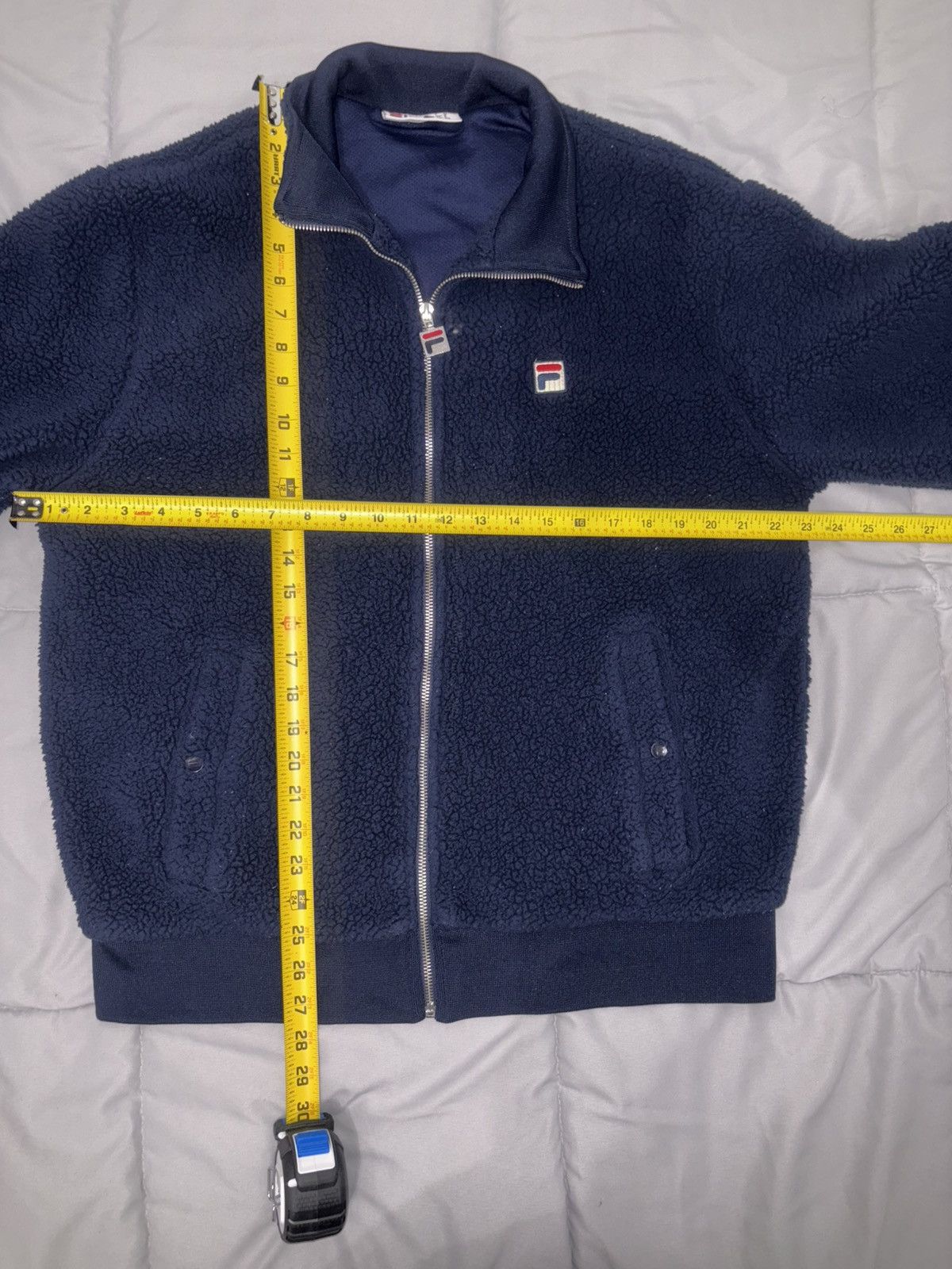 Fila Fila Men’s Finch Sherpa Jacket Navy Blue Sz Medium Size US M / EU 48-50 / 2 - 5 Thumbnail