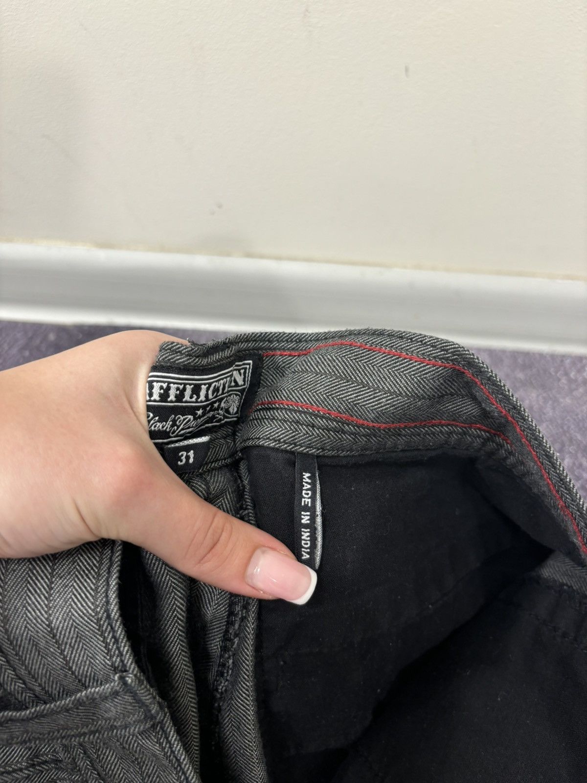 Affliction Vintage Affliction Y2K Grunge Crazy Cyber Rare Hype Shorts Size US 31 - 9 Thumbnail