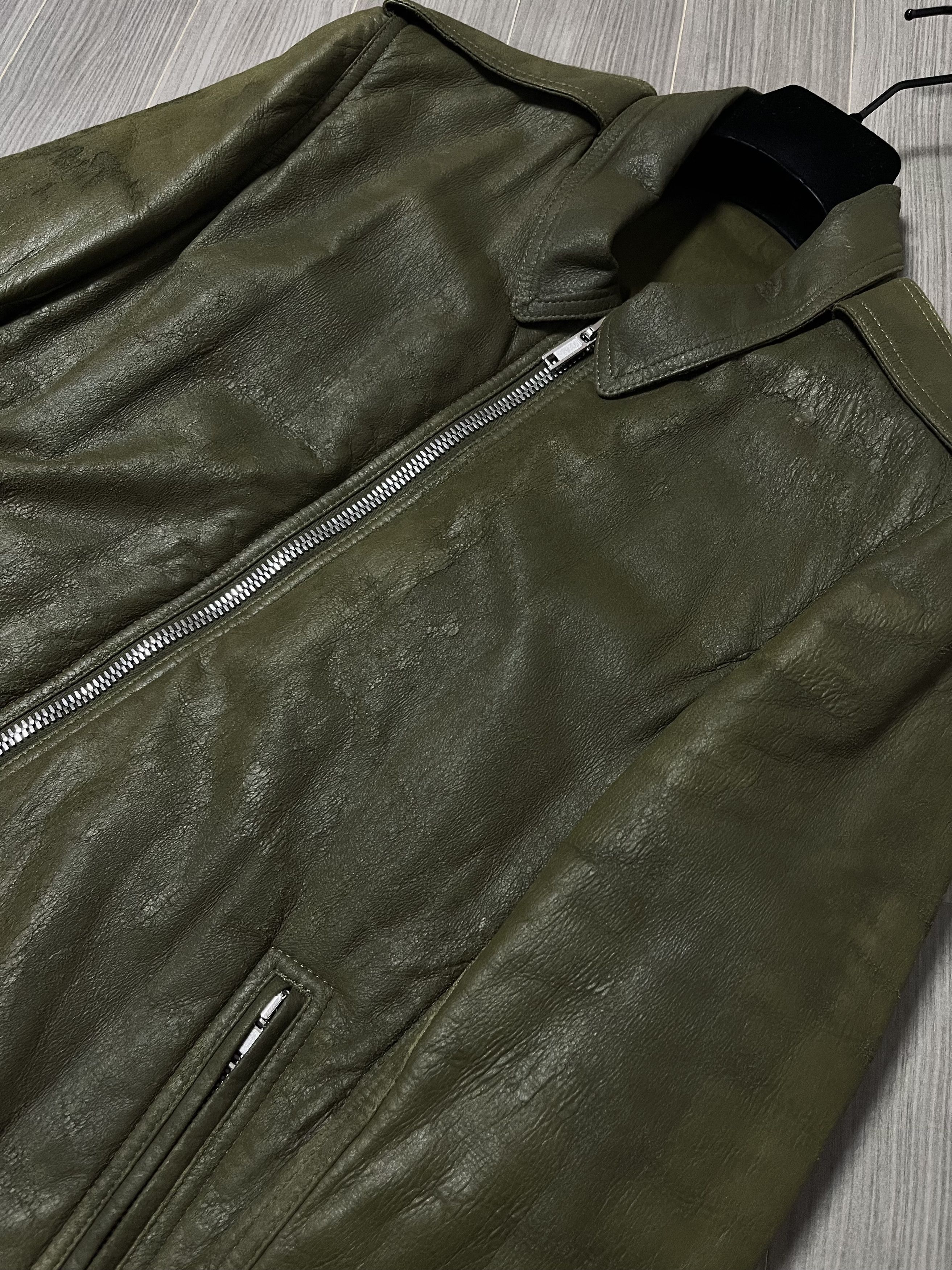 Rick Owens RICK OWENS PADDED ROTTERDAM JACKET IN BLISTERED LEATHER Size US M / EU 48-50 / 2 - 2 Thumbnail