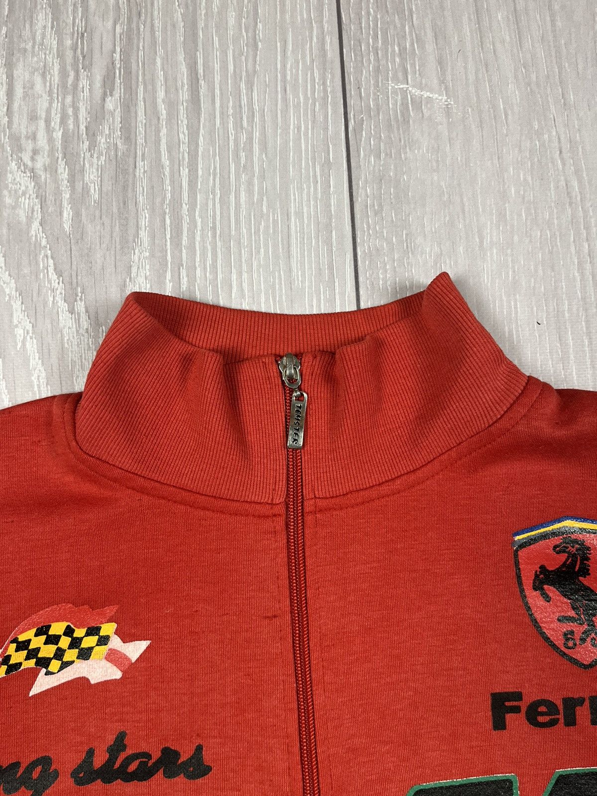 Vintage Vintage 90s Ferrari Racing Team Italia Monza 76 sweatshirt Size US L / EU 52-54 / 3 - 6 Thumbnail