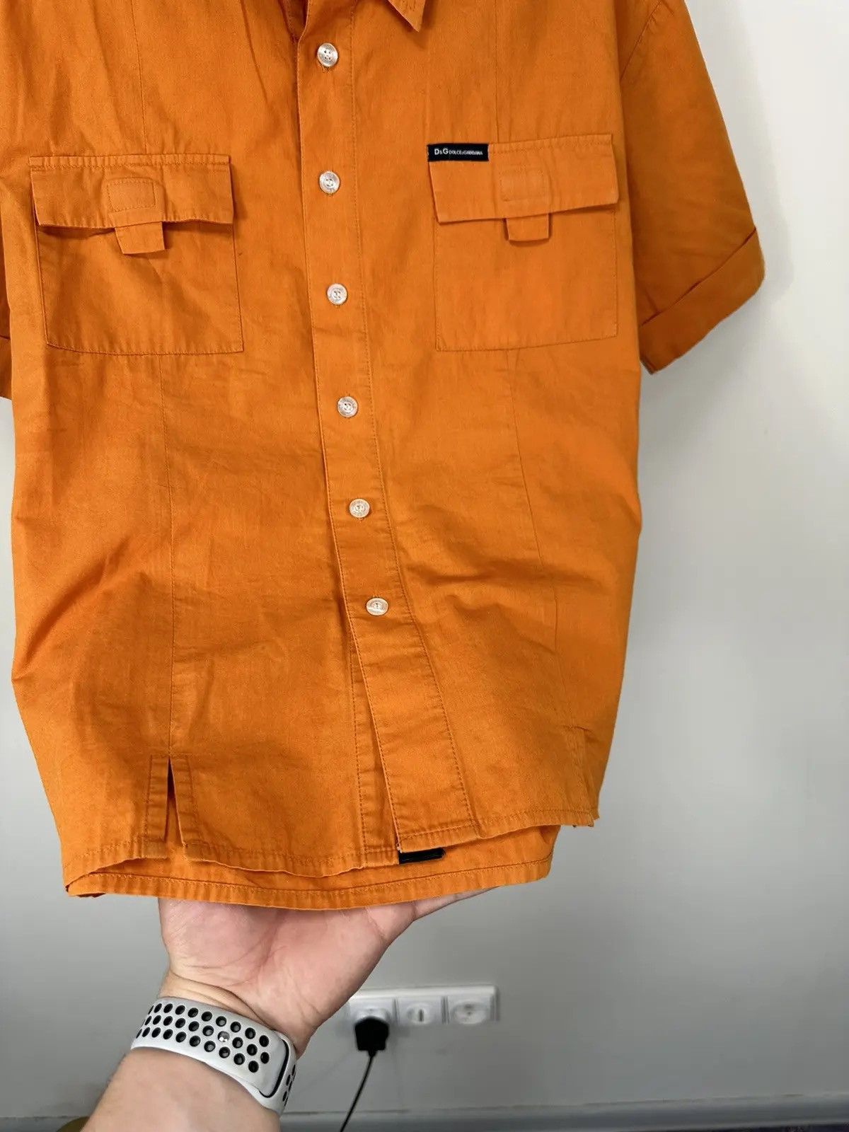 Dolce & Gabbana × Vintage Vintage Dolce & Gabbana Men's Pocket Logo Short Sleeve Shirt Size US M / EU 48-50 / 2 - 8 Thumbnail