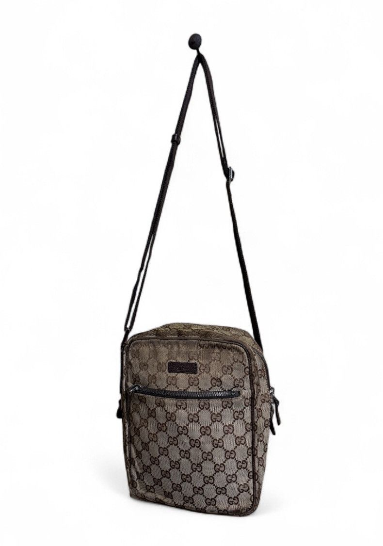 Gucci Gucci GG Crossbody Shoulder Canvas 03136 Leather Vintage Size ONE SIZE - 4 Thumbnail