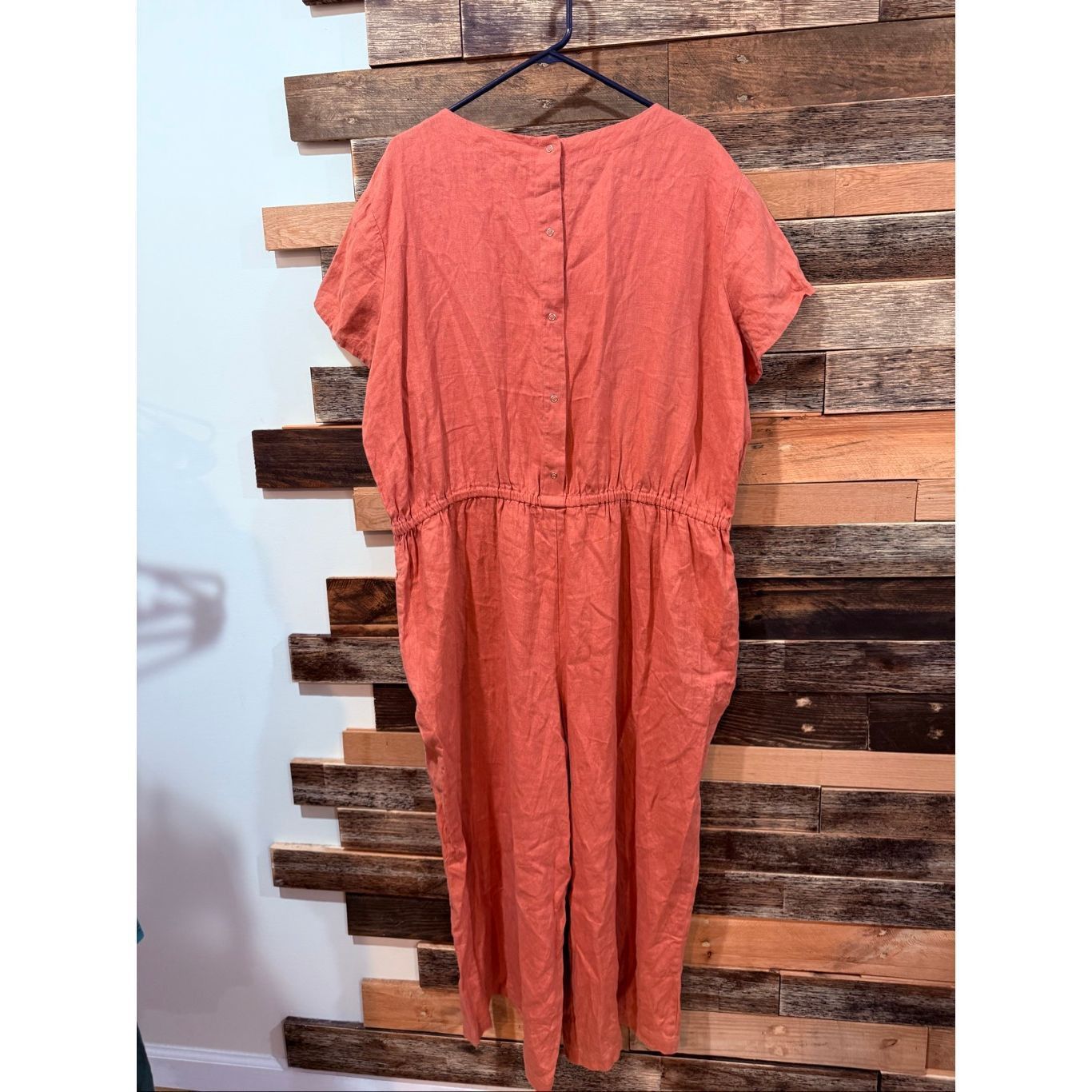 Perfect Moment NotPerfectLinen pink linen jumpsuit snaps size L Size US 34 / EU 50 - 2 Thumbnail