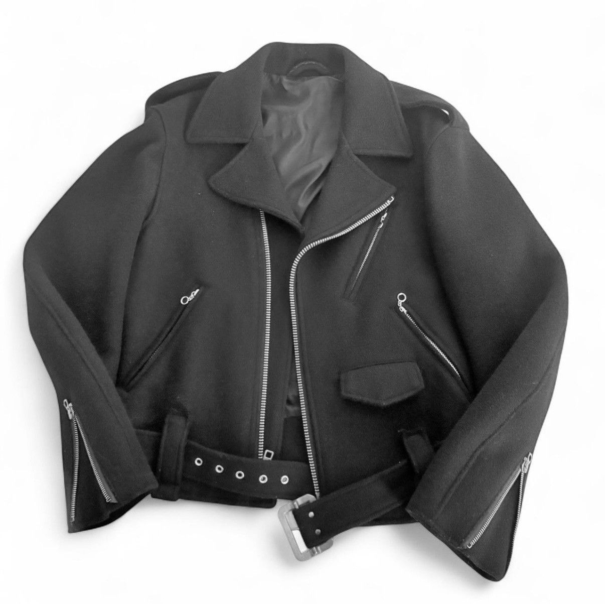 Yohji Yamamoto wool biker jacket