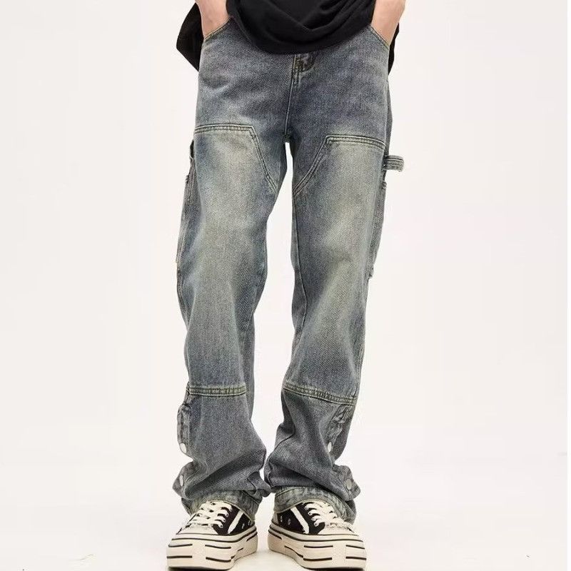 Japanese Brand × Vintage Men's loose straight washed jeans Size US 32 / EU 48 - 3 Thumbnail