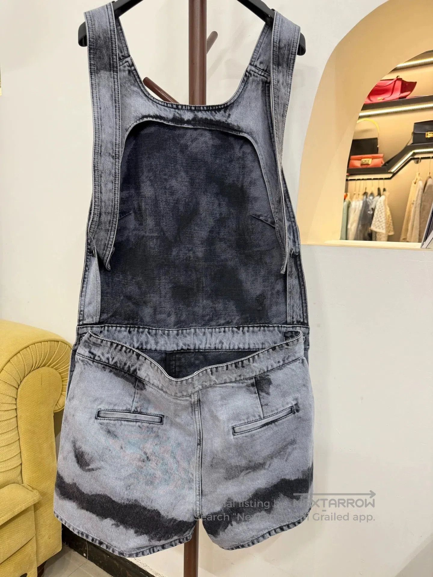 Dior trendy tie-dye denim overalls for spring. Size US 40 / EU 56 - 2 Thumbnail