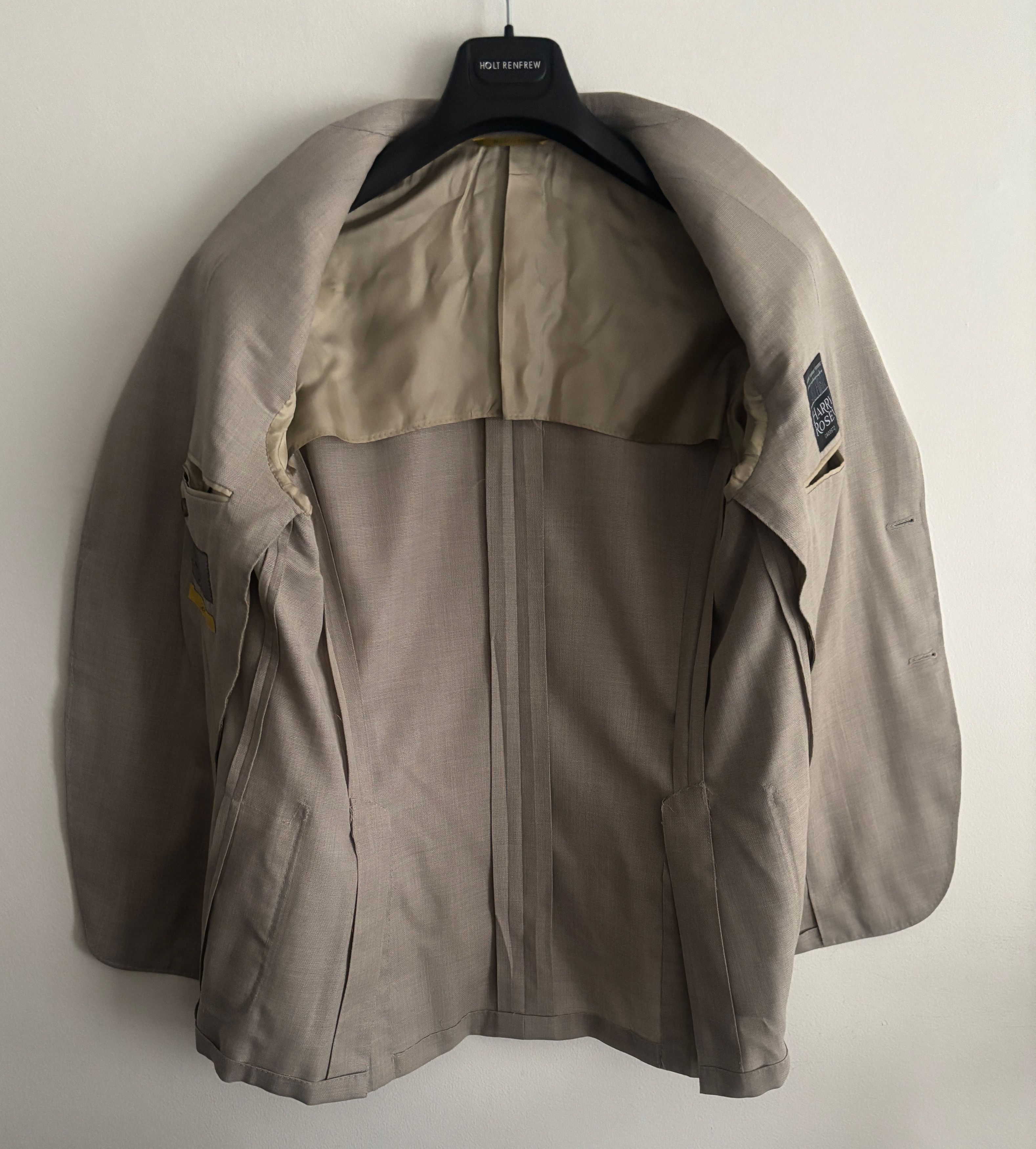 Canali $2200 Kei Unstructured Beige Sport Coat 44 -46 L Size 46L - 8 Thumbnail