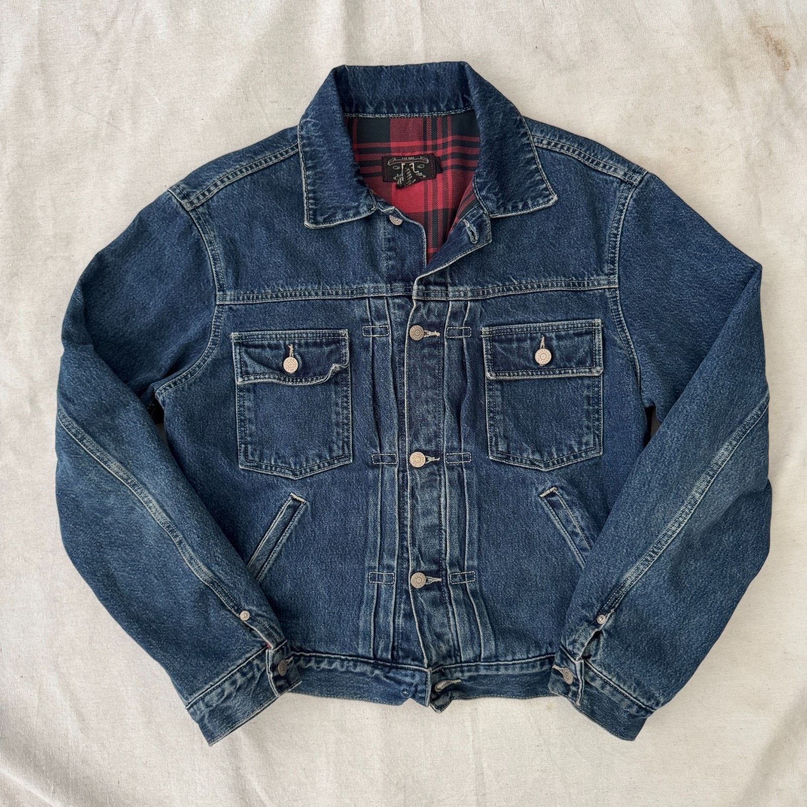 RRL Ralph Lauren Type 2 Denim Trucker Jacket Blanket Medium