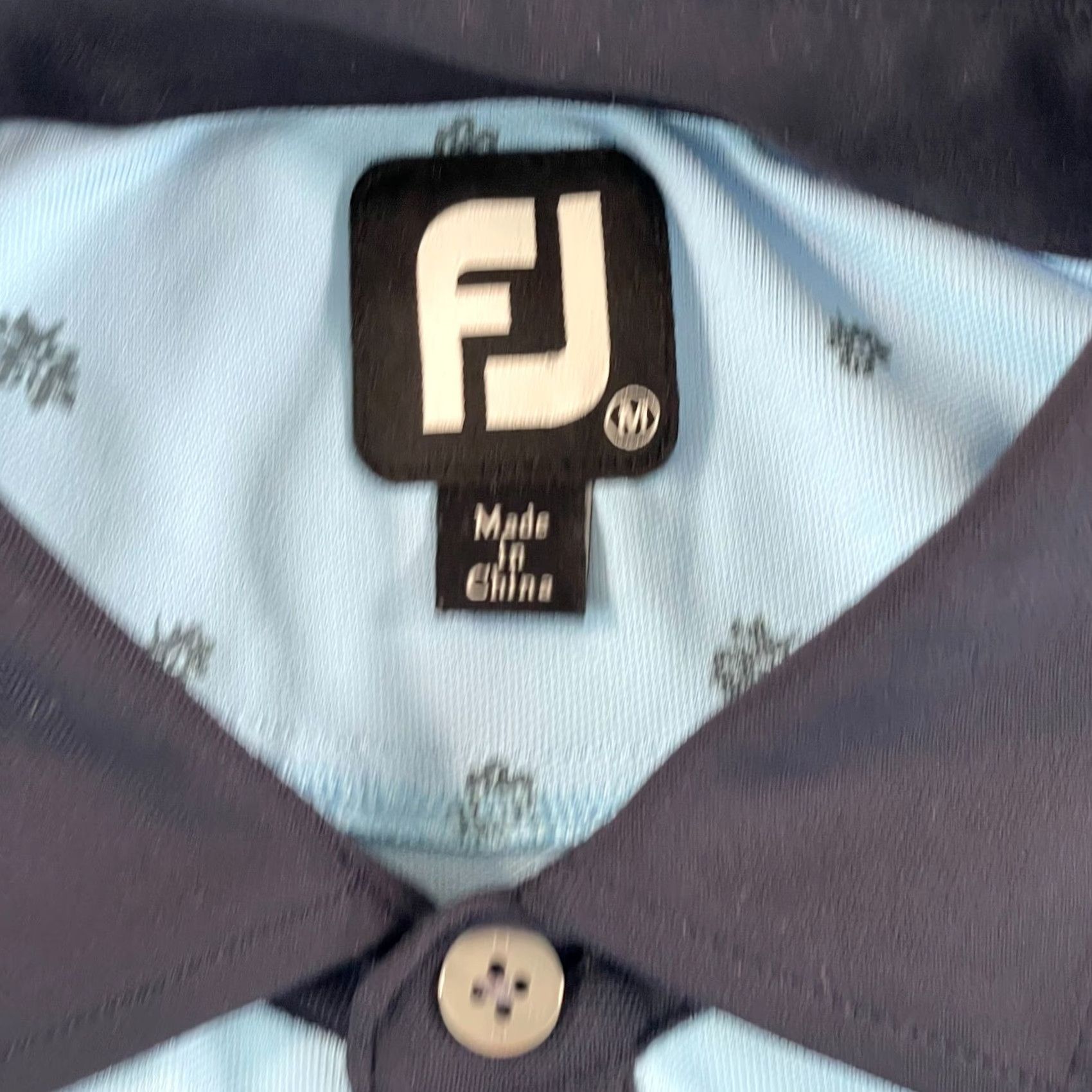 Footjoy FootJoy Polo Shirt Men Medium Blue Floral Stretch Pique Self Collar Golf Polo Shirt Men Medium Blue Floral/Designer Modern Logo Breathable Quick Dry Size US M / EU 48-50 / 2 - 2 Thumbnail