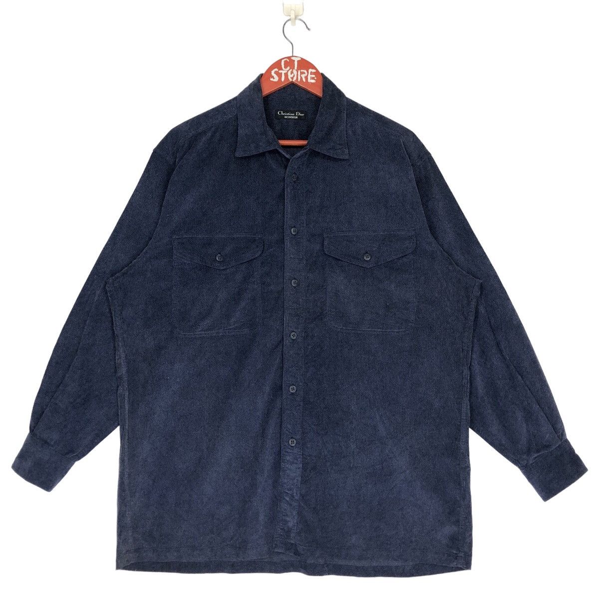 Christian Dior Monsieur Christian Dior Corduroy Shirt Long Sleeve Size US L / EU 52-54 / 3 - 1 Thumbnail
