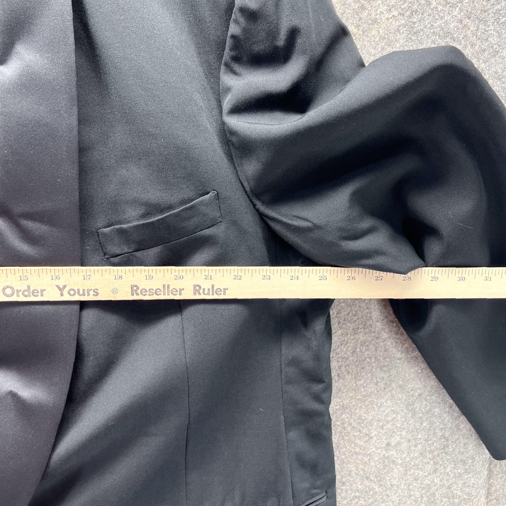 Vintage Jhane Barnes Tuxedo Jacket Mens 48L Black One-Button Shawl Lapel Formal Wedding Jacket Suit Coast? Size 48R - 4 Thumbnail