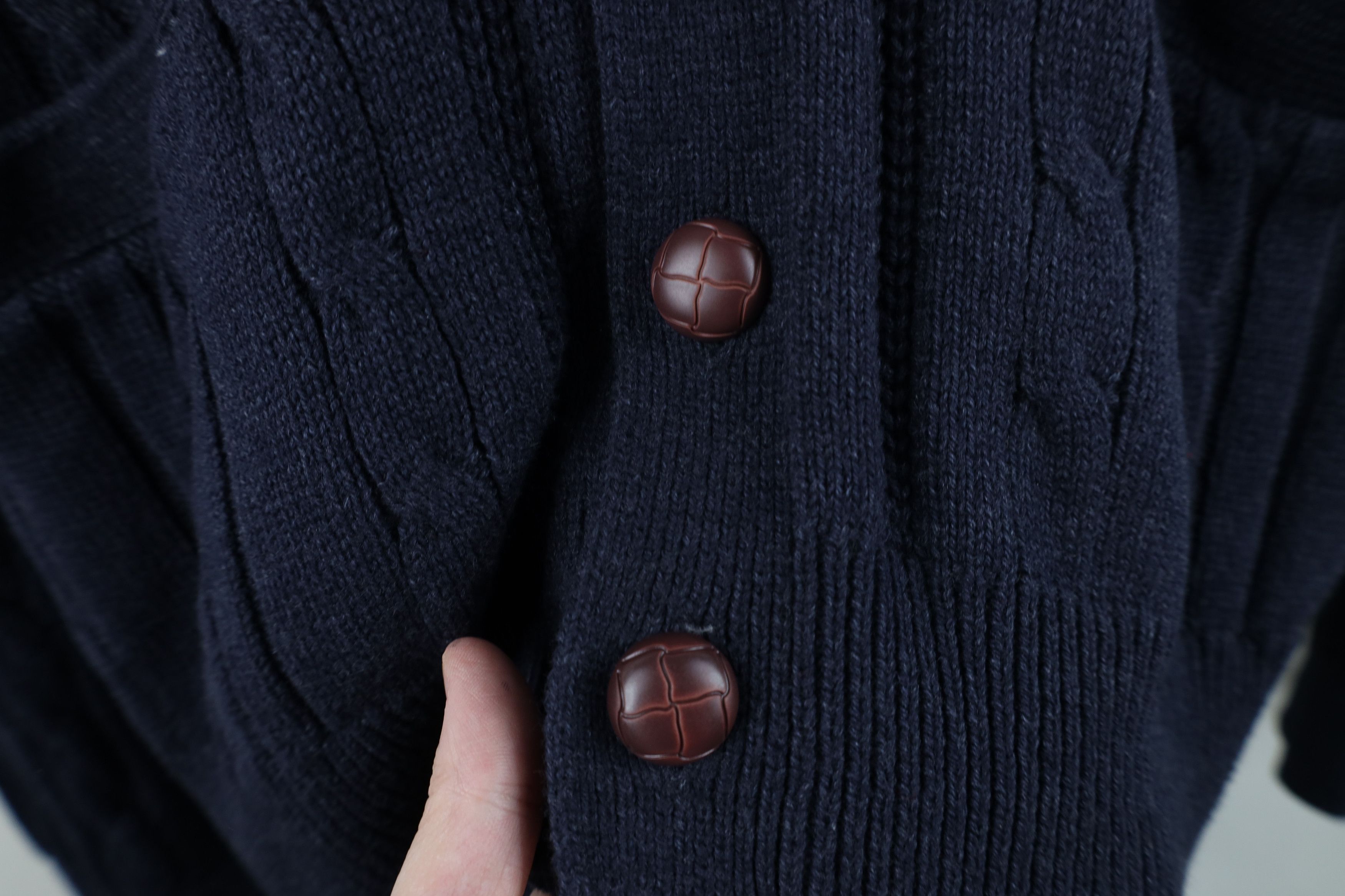 Vintage Vintage 90s Streetwear Chunky Cable Knit Cardigan Sweater Size US XL / EU 56 / 4 - 8 Thumbnail