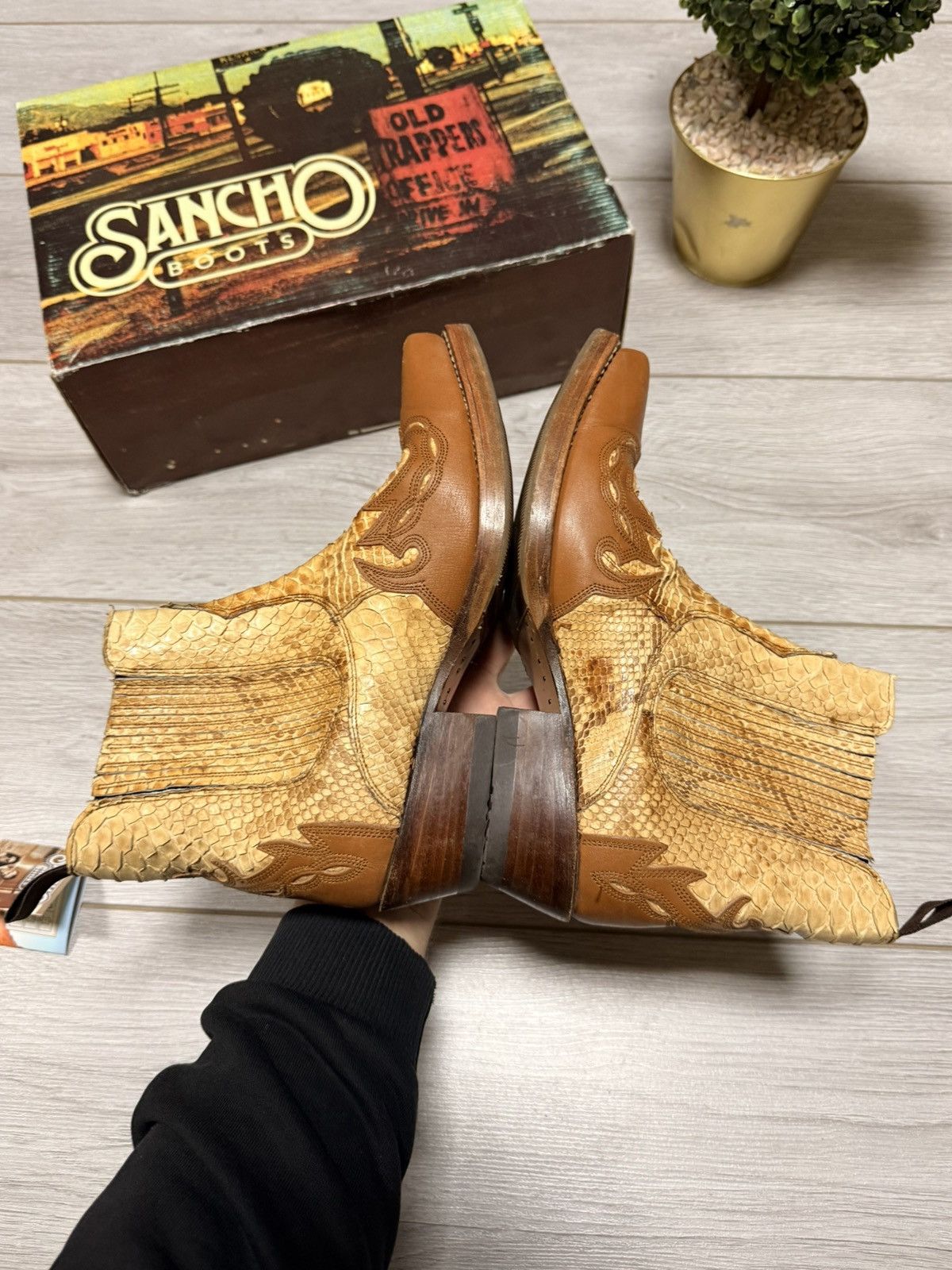 Sancho Boots Sancho python saba ar maiz high Chelsea cowboy leather boots Size US 7 / IT 37 - 12 Thumbnail