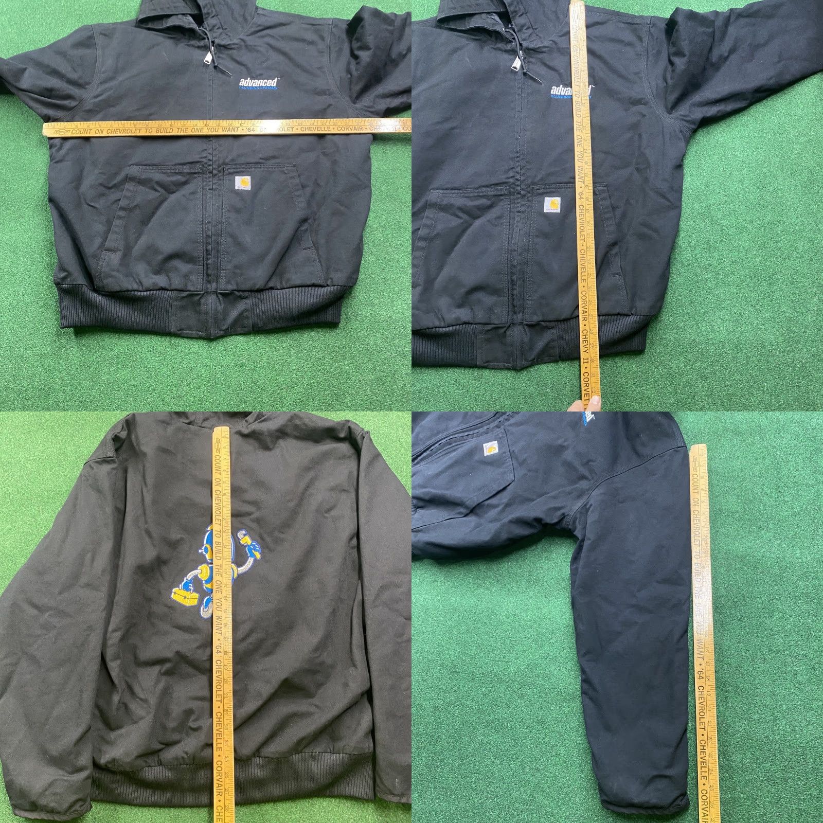 Carhartt VINTAGE Carhartt Jacket Mens XL Black Canvas Quilted Lined Work Hooded Coat Size US XL / EU 56 / 4 - 8 Thumbnail