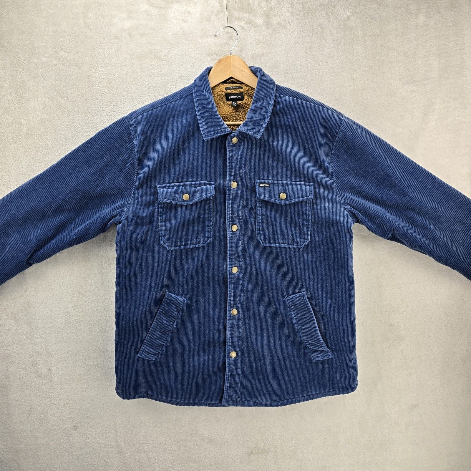 Brixton Brixton Durham Sherpa Lined Jacket Mens Joe Blue Corduroy Size US XL / EU 56 / 4 - 2 Thumbnail