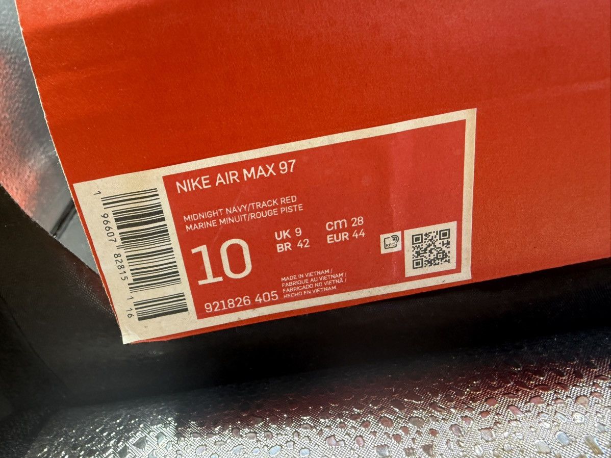 Nike NIKE AIR MAX 97 MIDNIGHT NAVY/TRACK RED Size US 10 / EU 43 - 3 Thumbnail