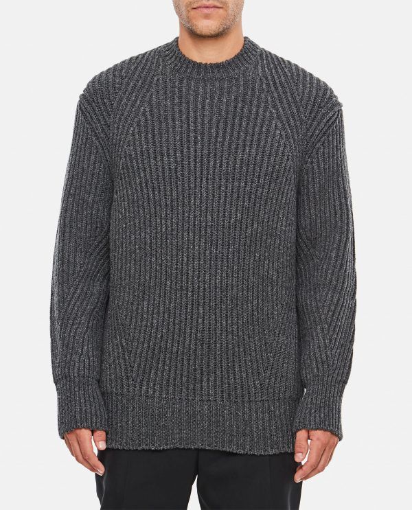 Alexander McQueen o1y1024 Sweater In Lead Size US M / EU 48-50 / 2 - 1 Thumbnail