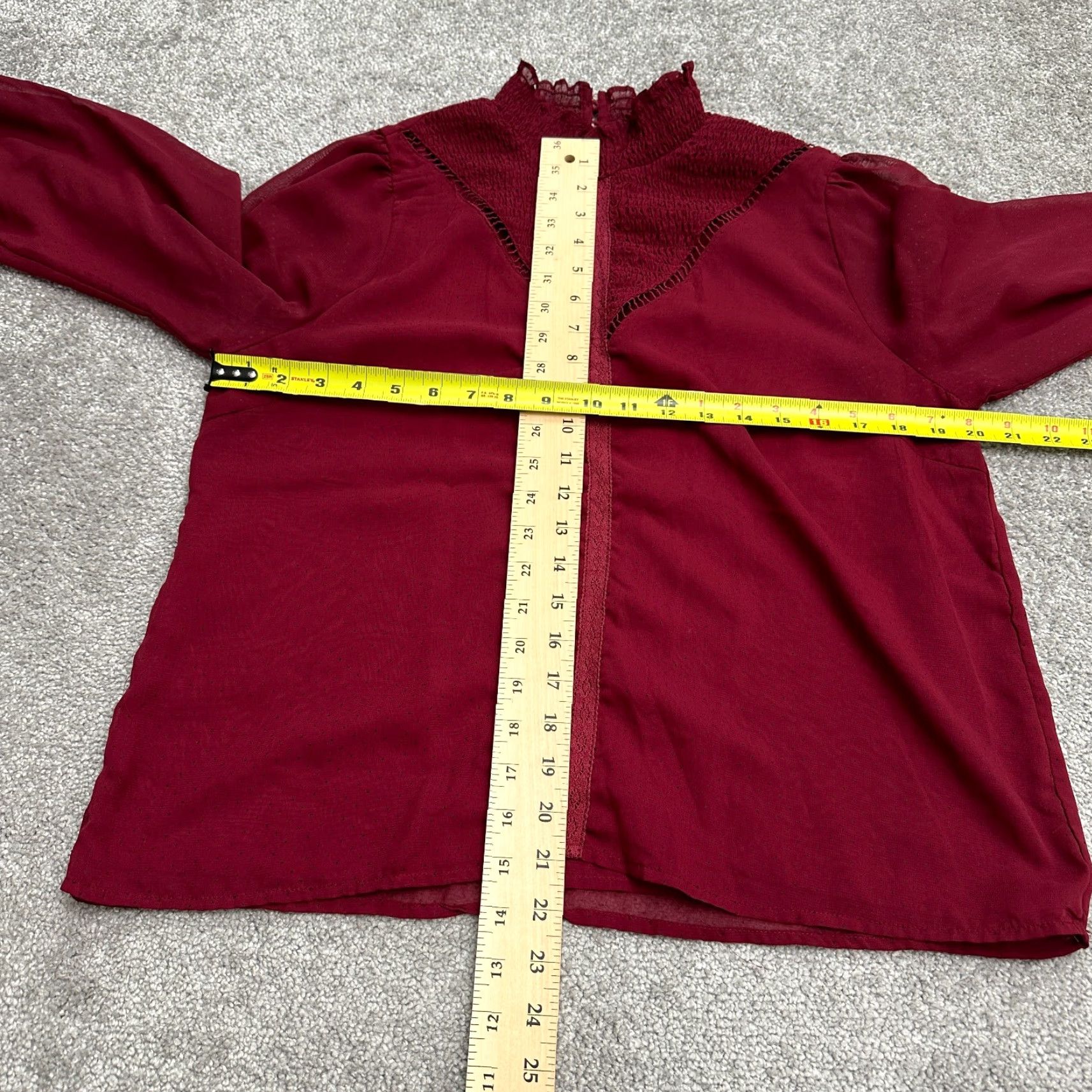 AQUA Aqua Blouse Shirt Womens M Red Mock Neck Long Sleeve Tunic Polka Dot Knit All Seasons Breathable Easy Care Regular Designer Classic 90s? Size M / US 6-8 / IT 42-44 - 7 Thumbnail