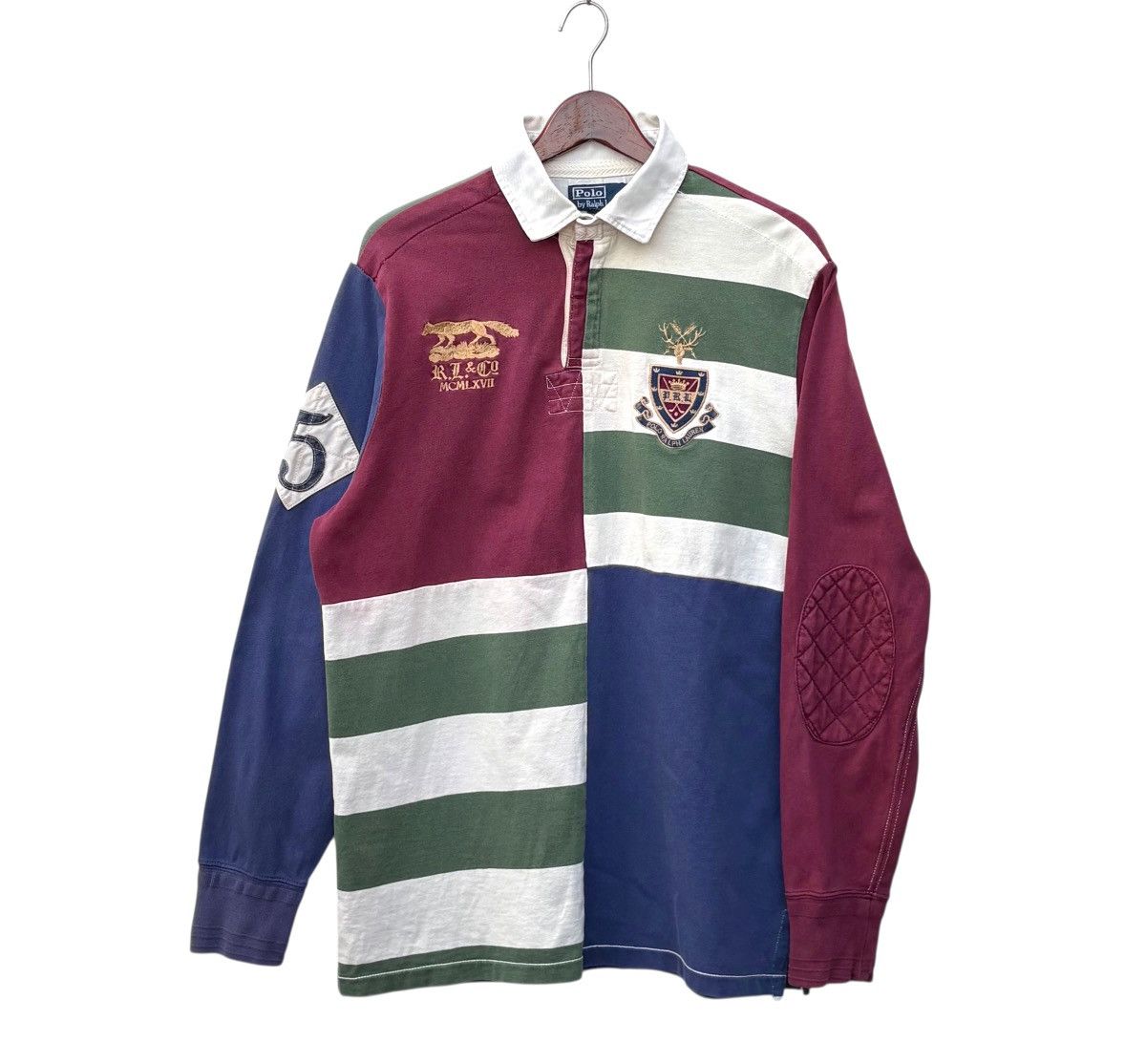 Polo Ralph Lauren Vintage Polo Ralph Lauren Multicolour RL & Co Rugby Shirt Size US M / EU 48-50 / 2 - 1 Thumbnail