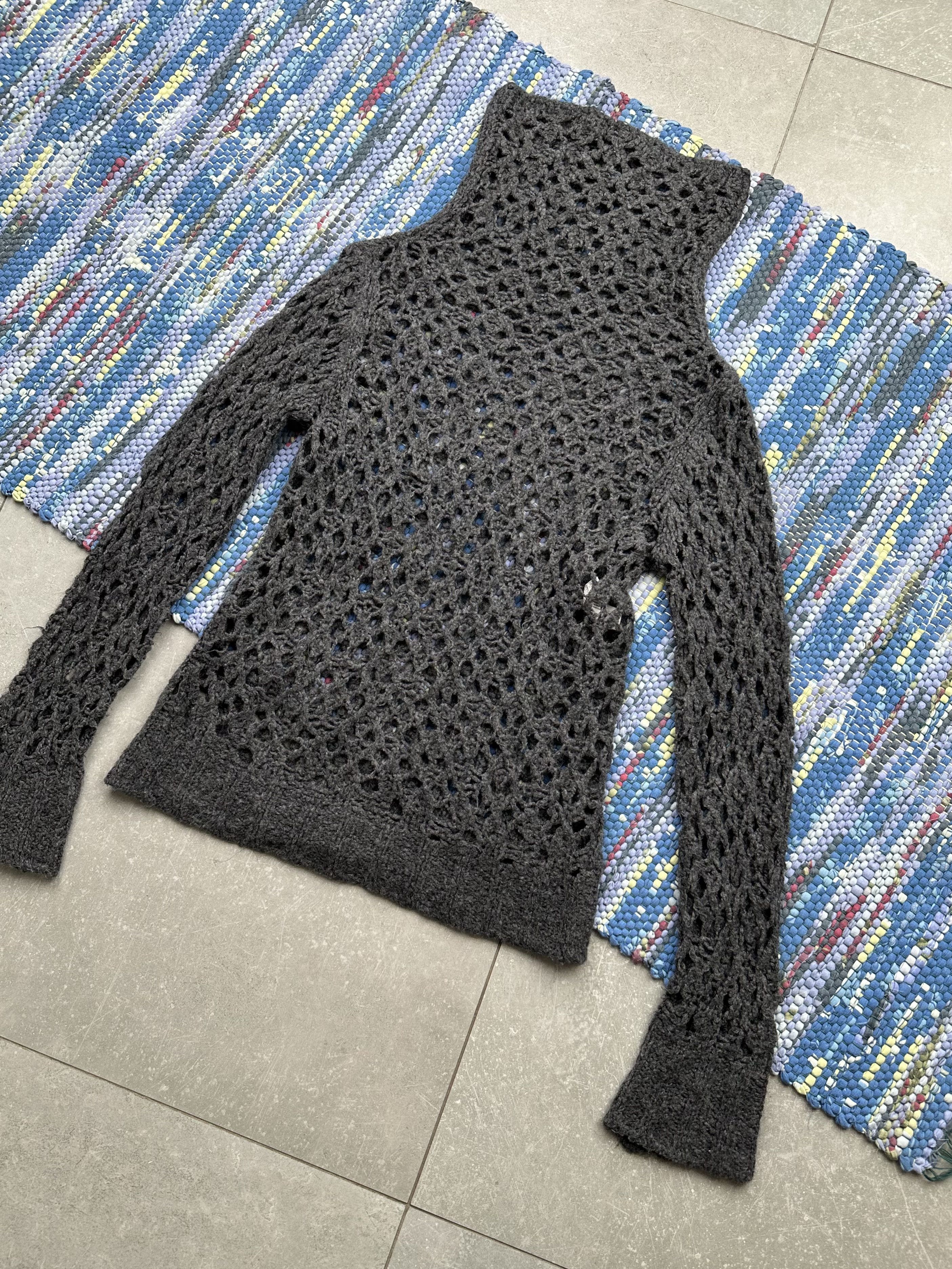 image of Avant Garde x Vintage Mesh Sweater in Grey, Women's (Size Small)