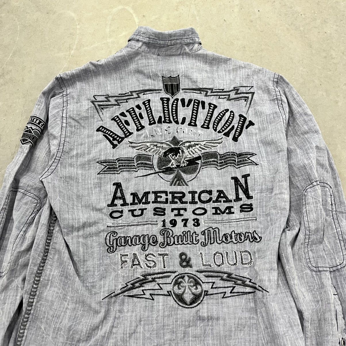 Affliction × Vintage Y2K Affliction Button Up Long sleeve Garage racing dress T Size US L / EU 52-54 / 3 - 6 Thumbnail