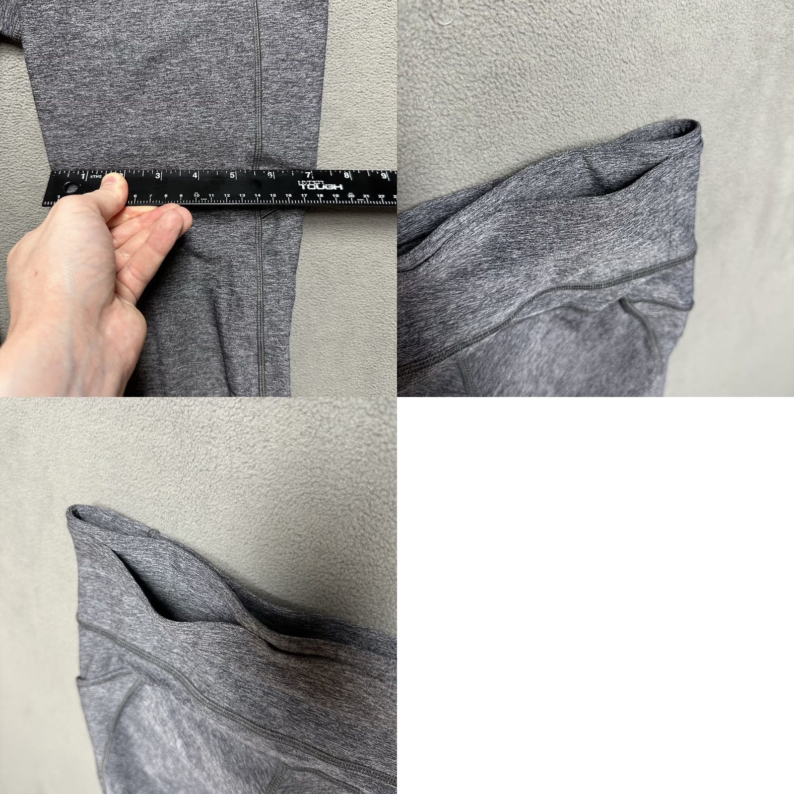 Lululemon Lululemon Leggings Womens 4 Heather Gray Run On Crop Athletic Stretch EUC Size 27" / US 4 / IT 40 - 9 Thumbnail